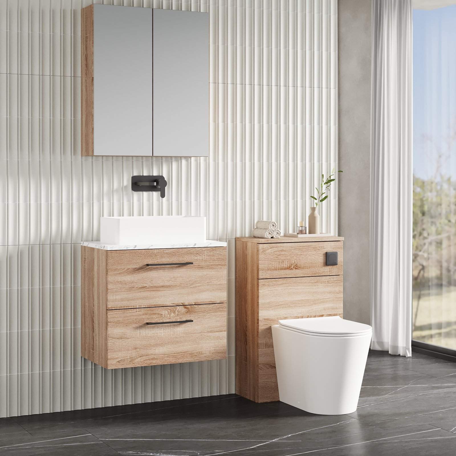 600 Wh 2-Drawer Vanity & Laminate Top
