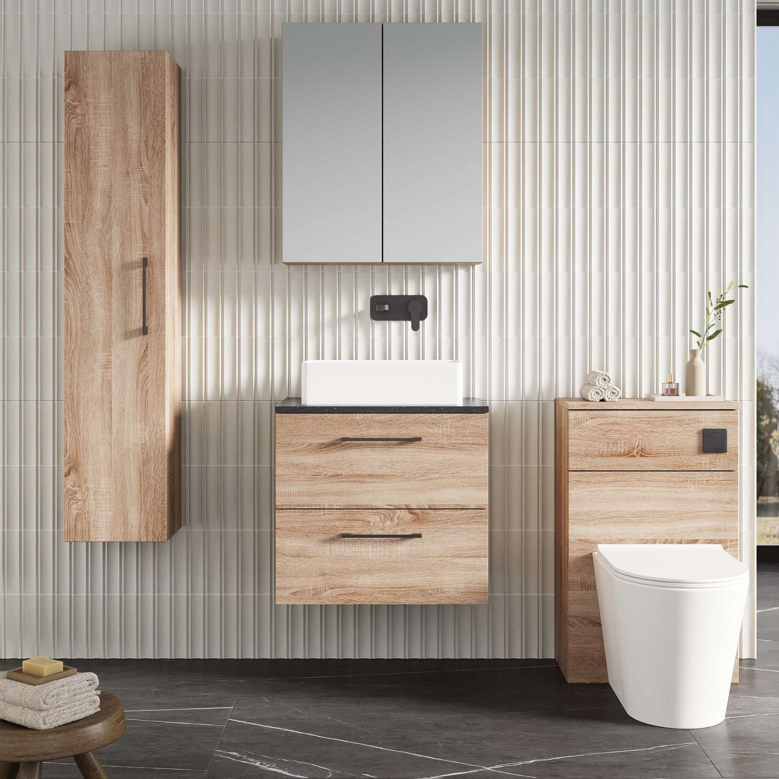 600 WH 2-Drawer Vanity & Laminate Top