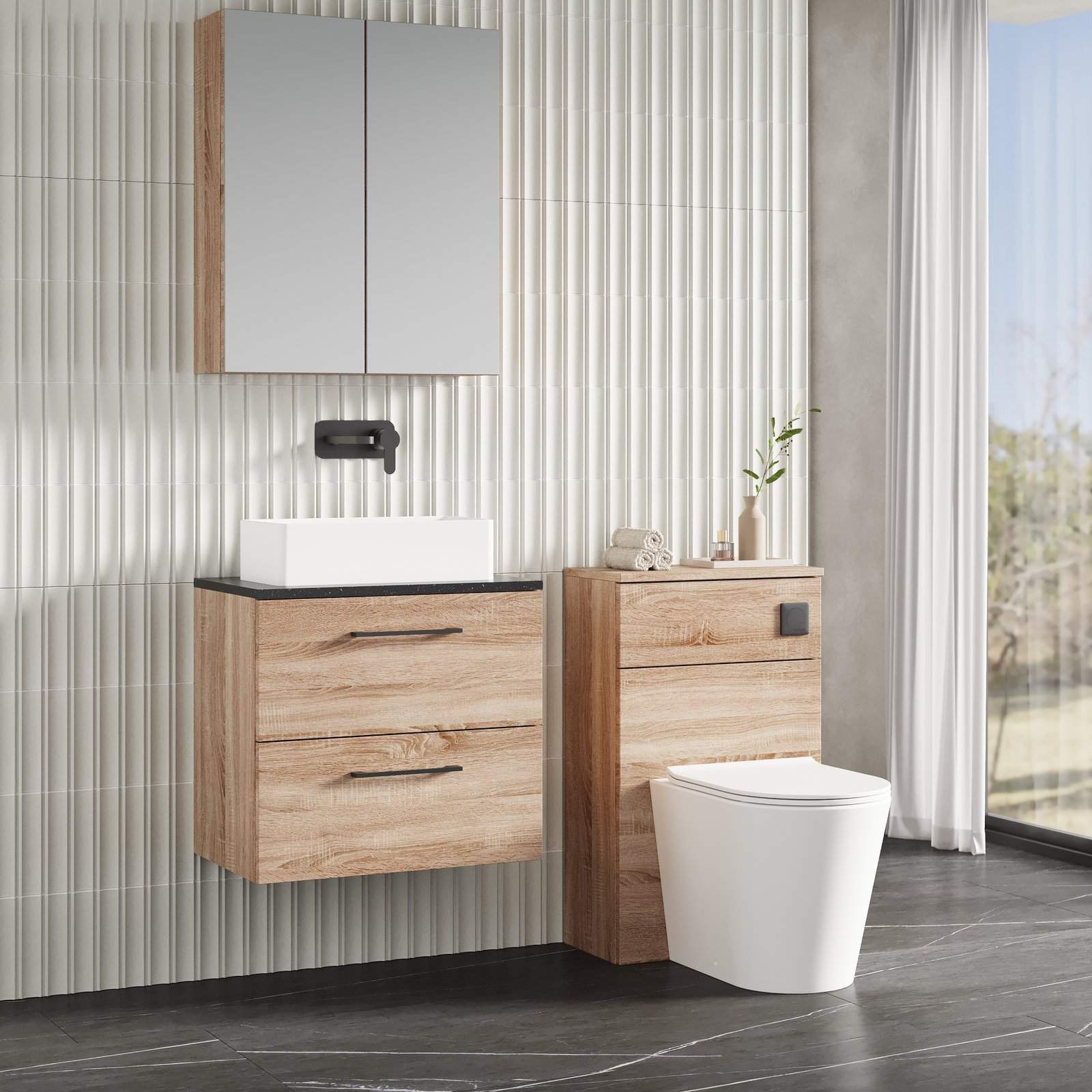 600 WH 2-Drawer Vanity & Laminate Top