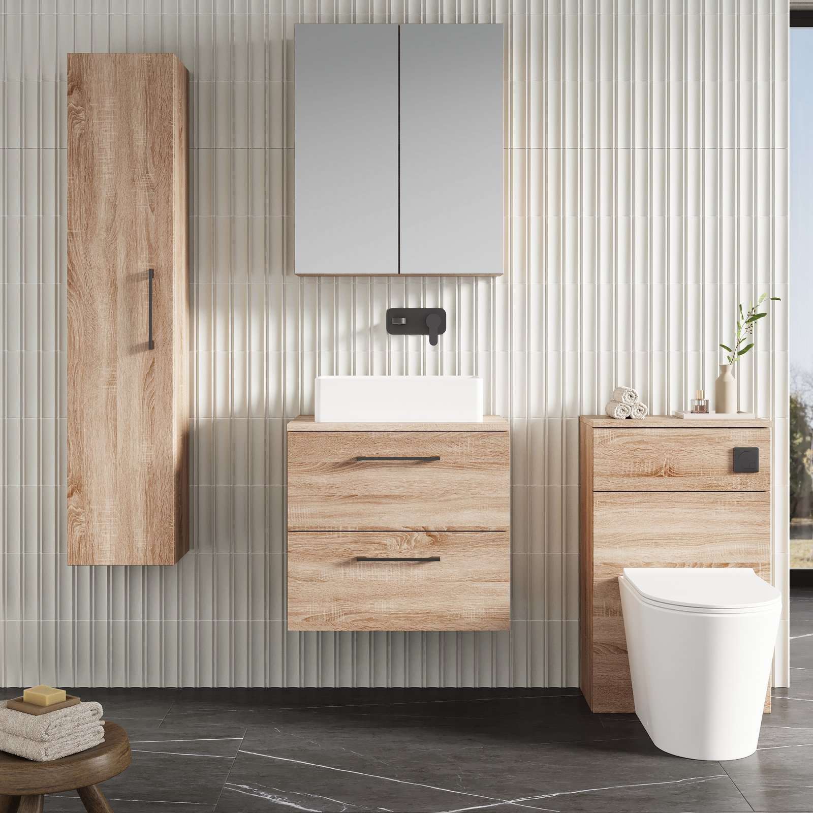 600 WH 2-Drawer Vanity & Worktop