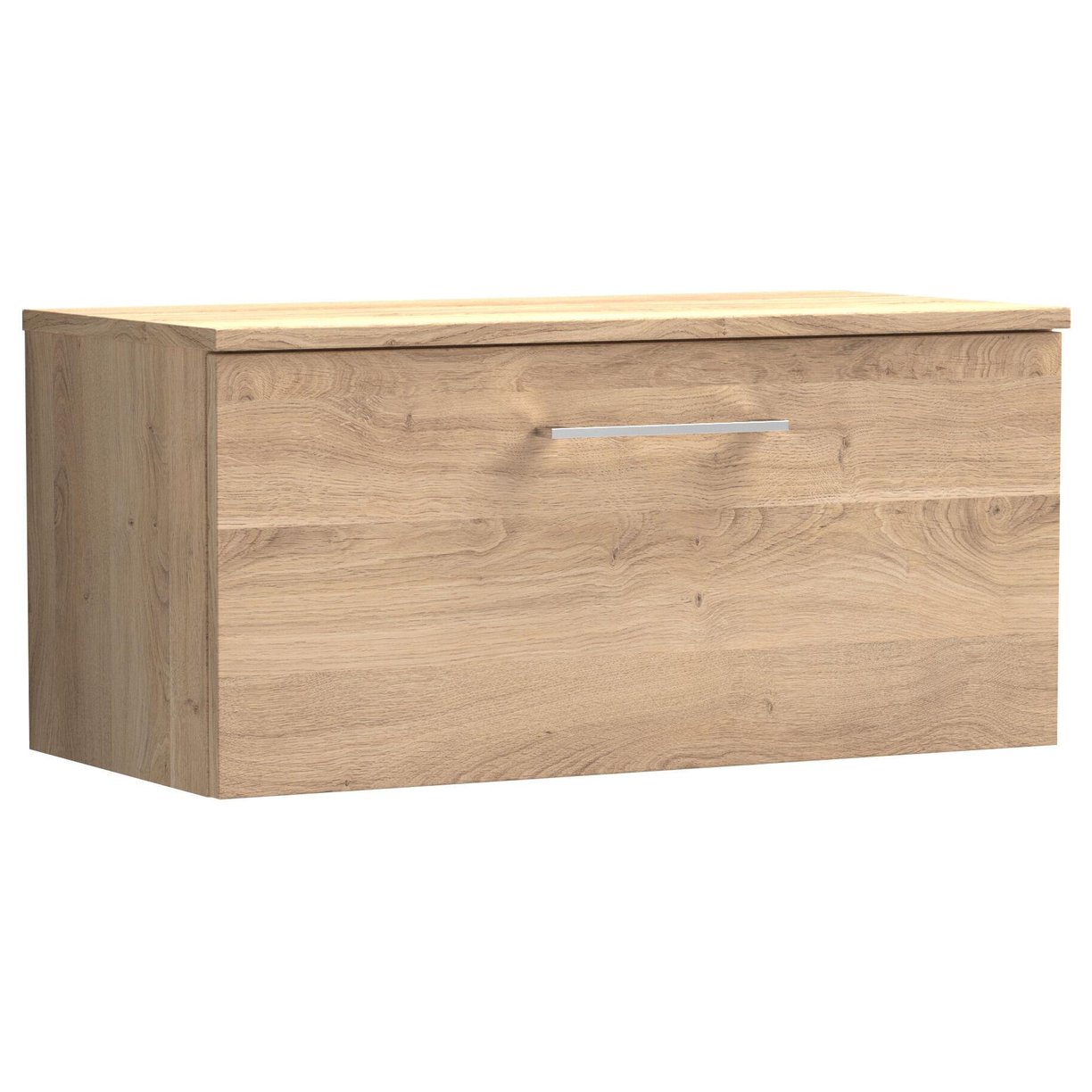 800mm WH 1-Drawer Vanity & Worktop - Bleached Cuneo Oak