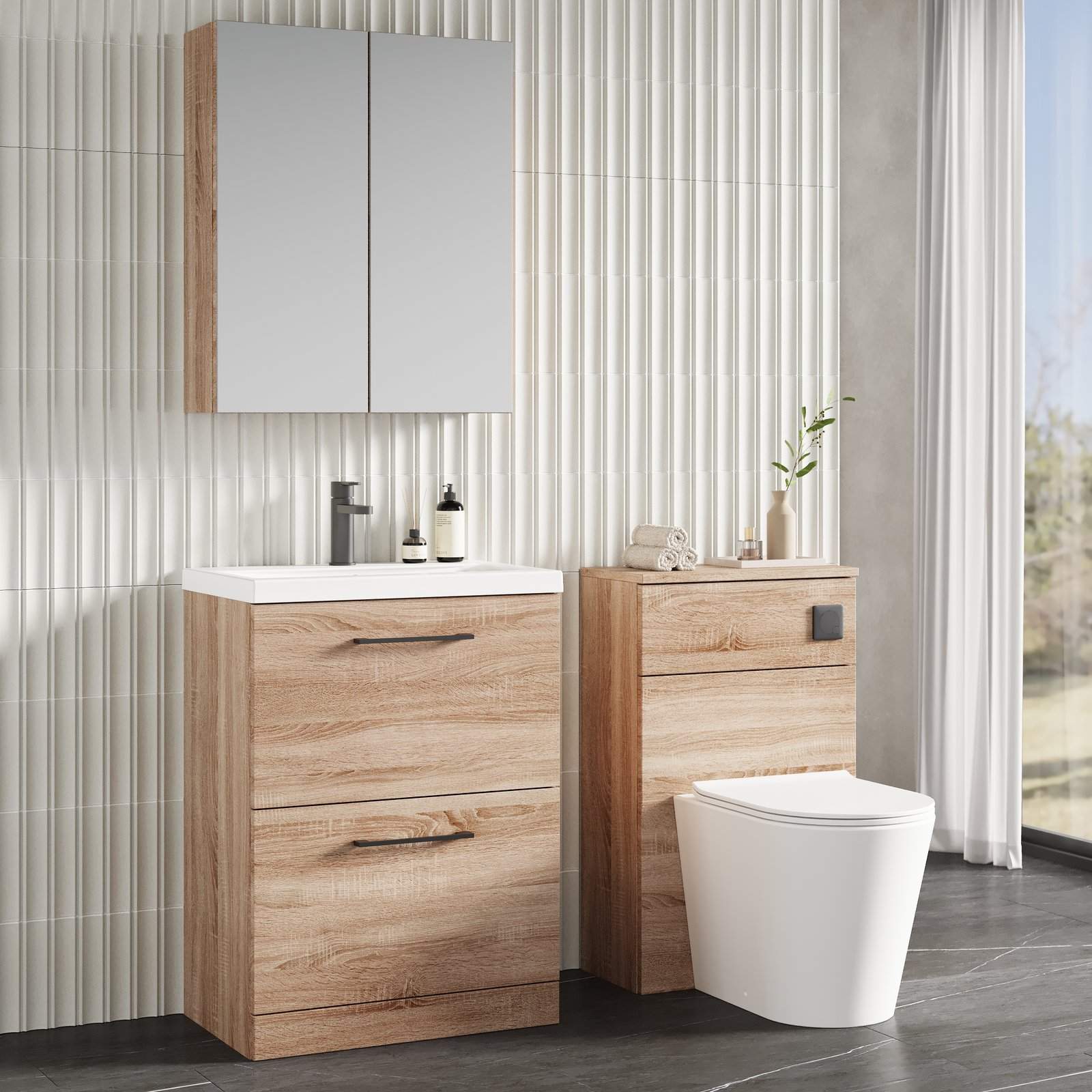 600 FS 2-Drawer Vanity & Basin 1