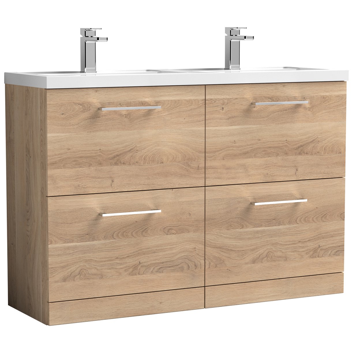 1200 FS 4-Drawer Vanity & Double Basin