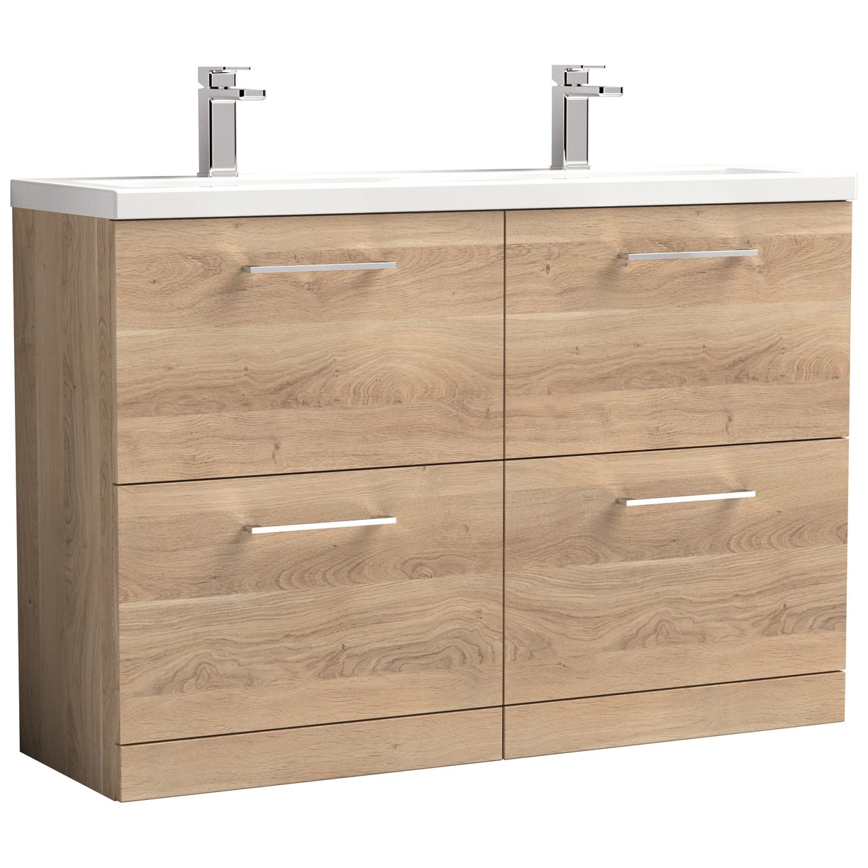 1200 FS 4-Drawer Vanity & Double Basin