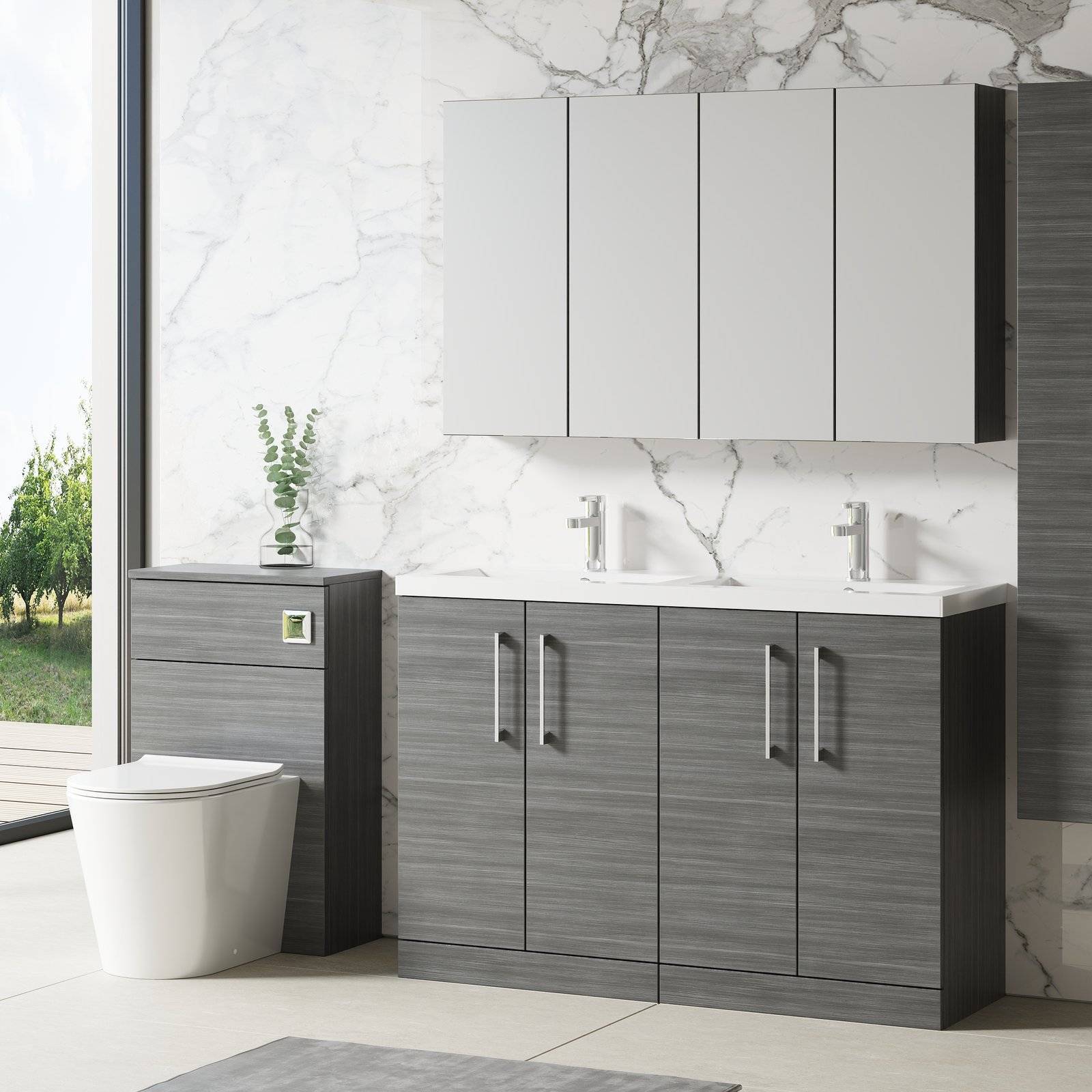 1200 FS 4-Door Vanity & Double Basin