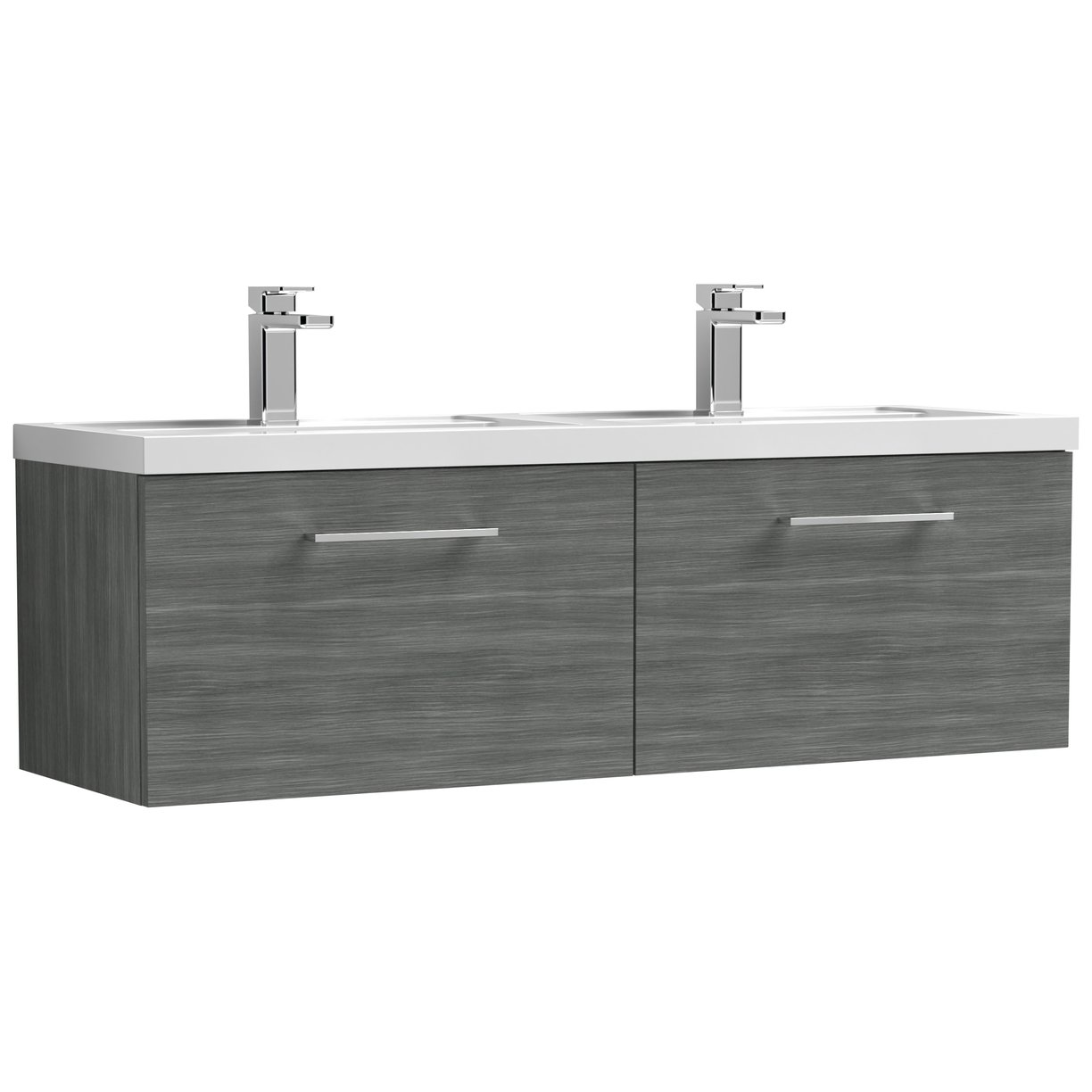 1200 WH 2-Drawer Vanity & Double Basin