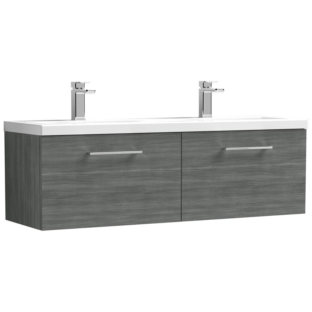 1200 WH 2-Drawer Vanity & Double Basin