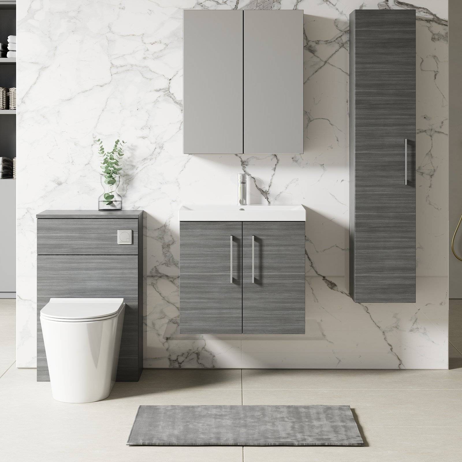 600 WH 2-Door Vanity & Basin 3