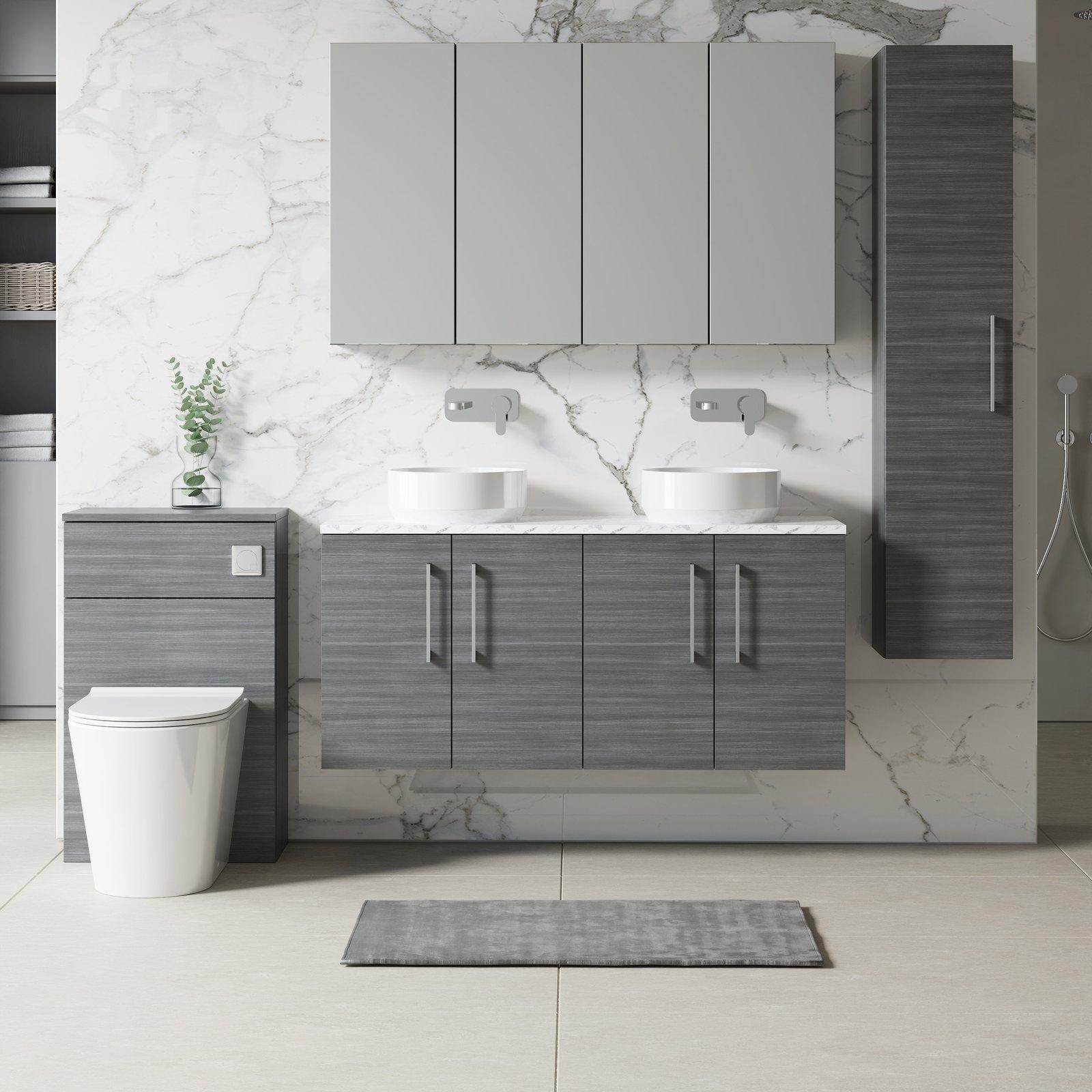 1200 Wh 4-Door Vanity & Laminate Top
