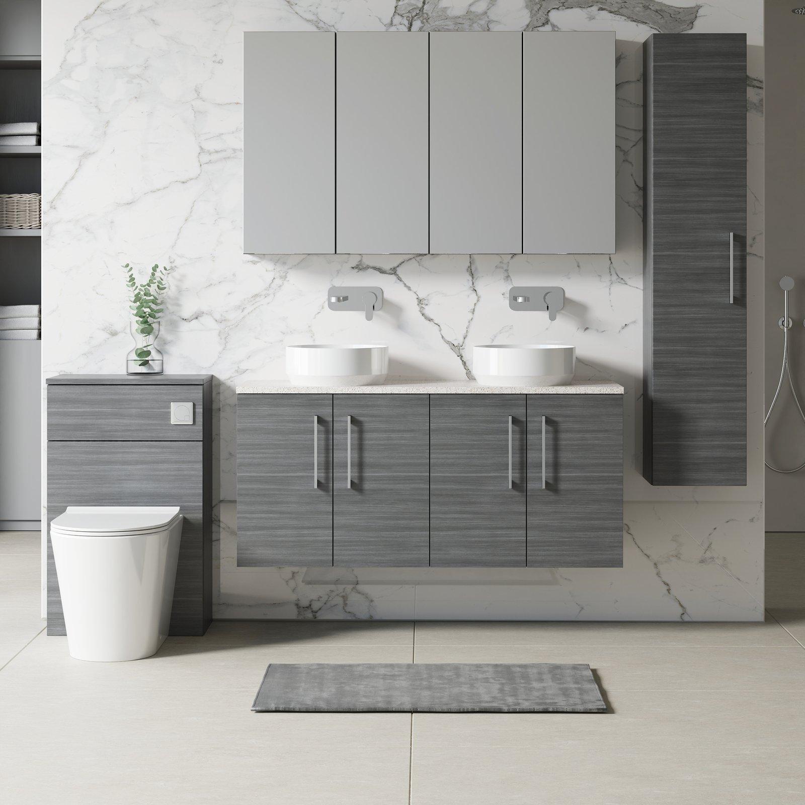 1200 Wh 4-Door Vanity & Laminate Top