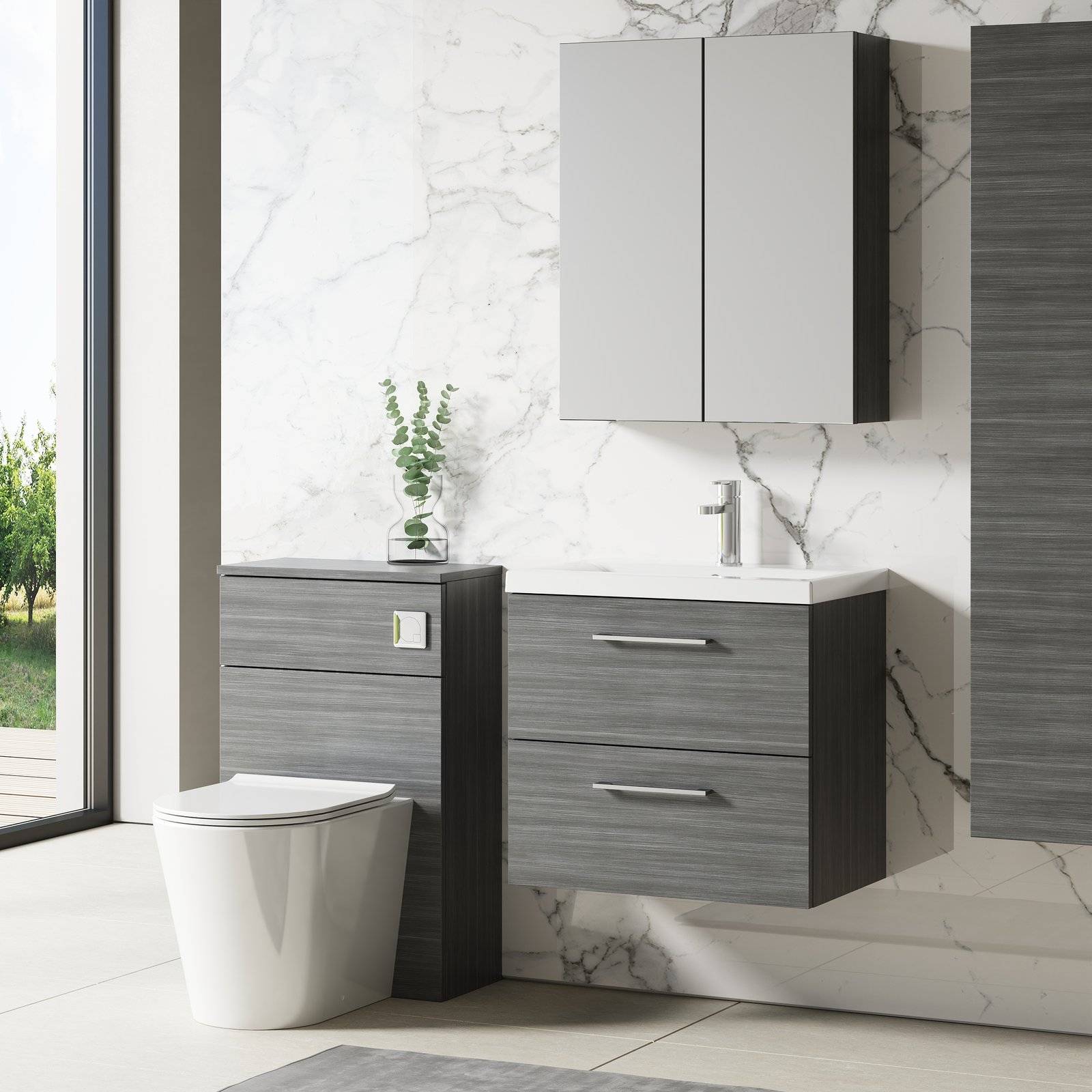 600 WH 2-Drawer Vanity & Basin 1