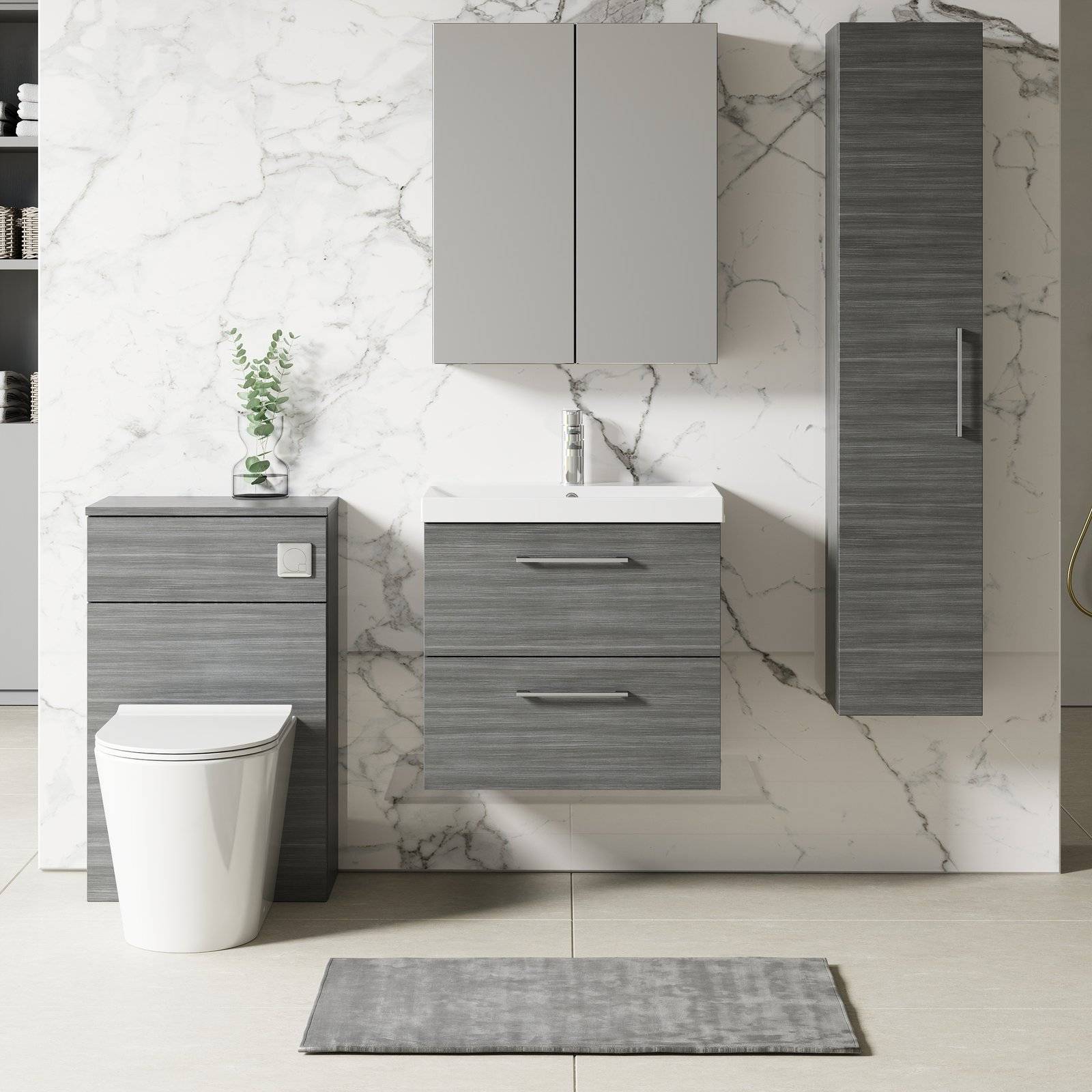 600 WH 2-Drawer Vanity & Basin 3