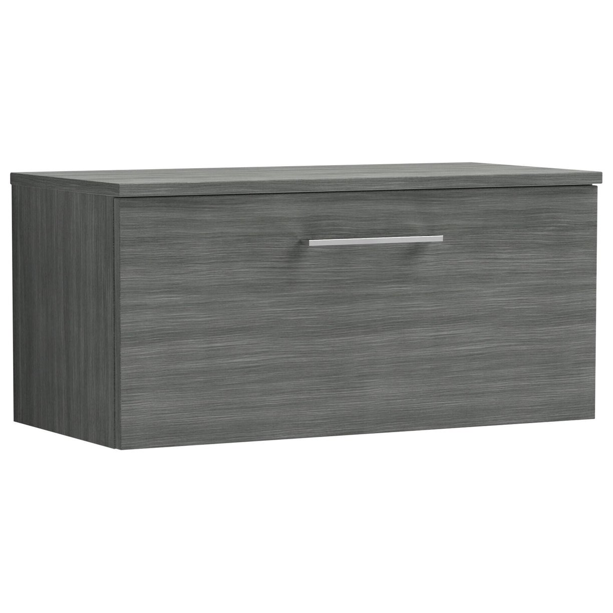 800mm WH 1-Drawer Vanity & Worktop - Anthracite Woodgrain