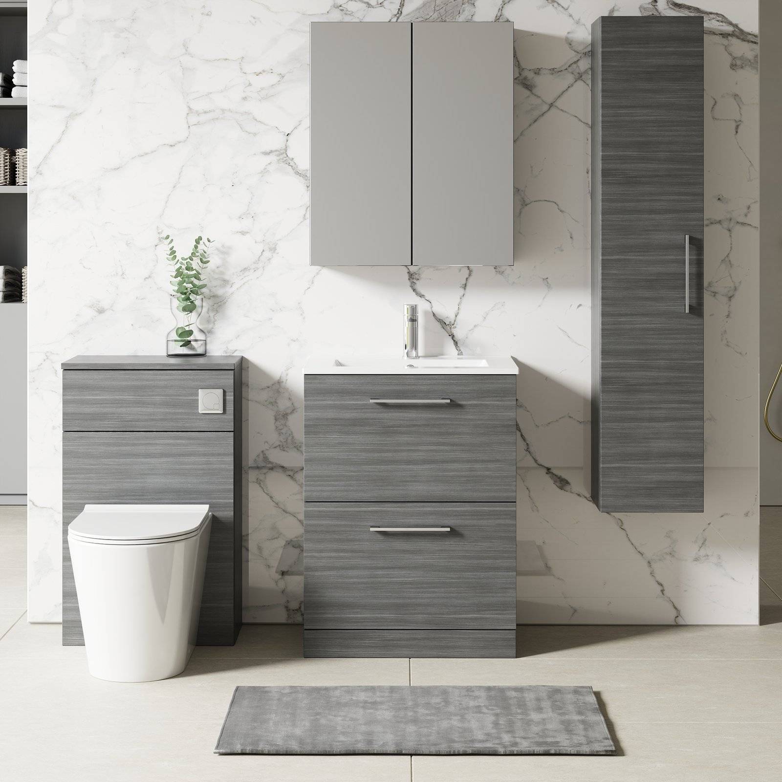 600 FS 2-Drawer Vanity & Basin 2