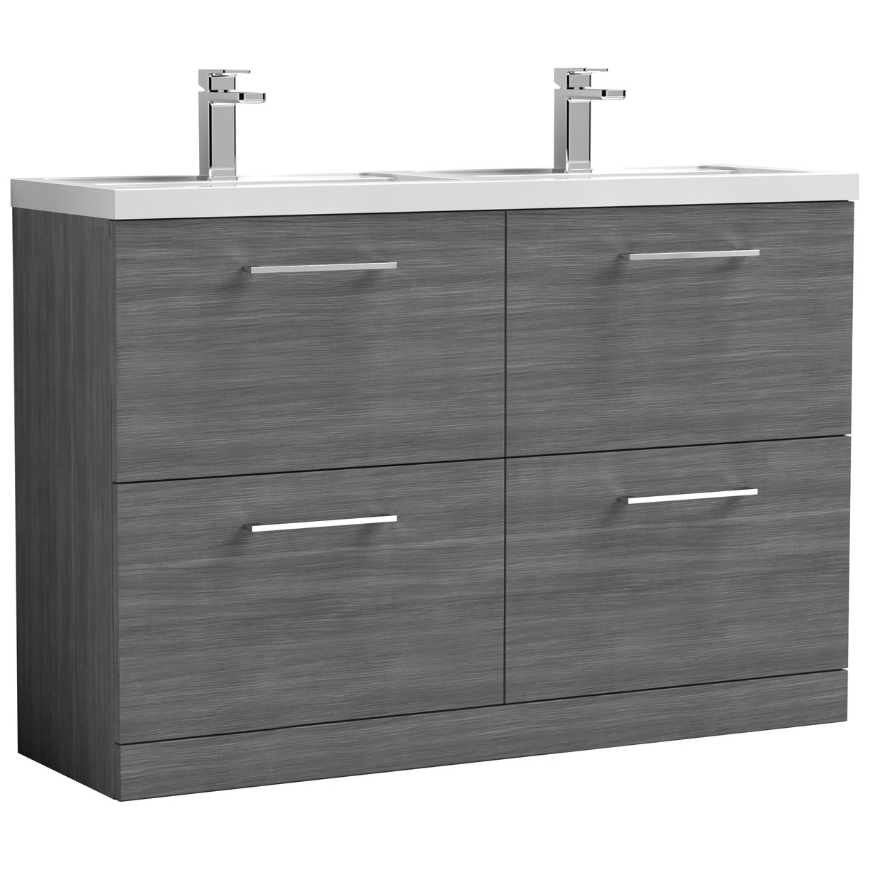 1200 FS 4-Drawer Vanity & Double Basin