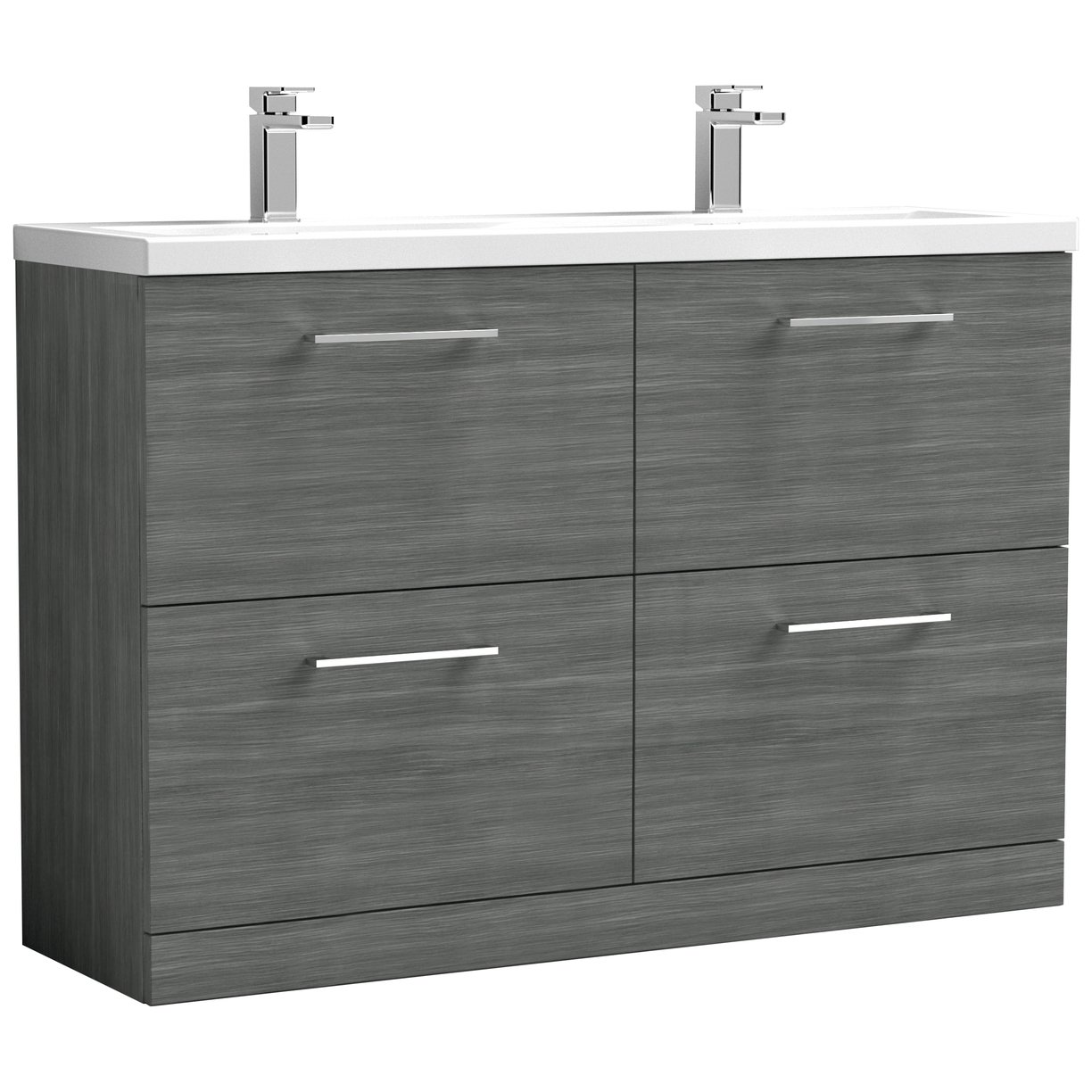 1200 FS 4-Drawer Vanity & Double Basin