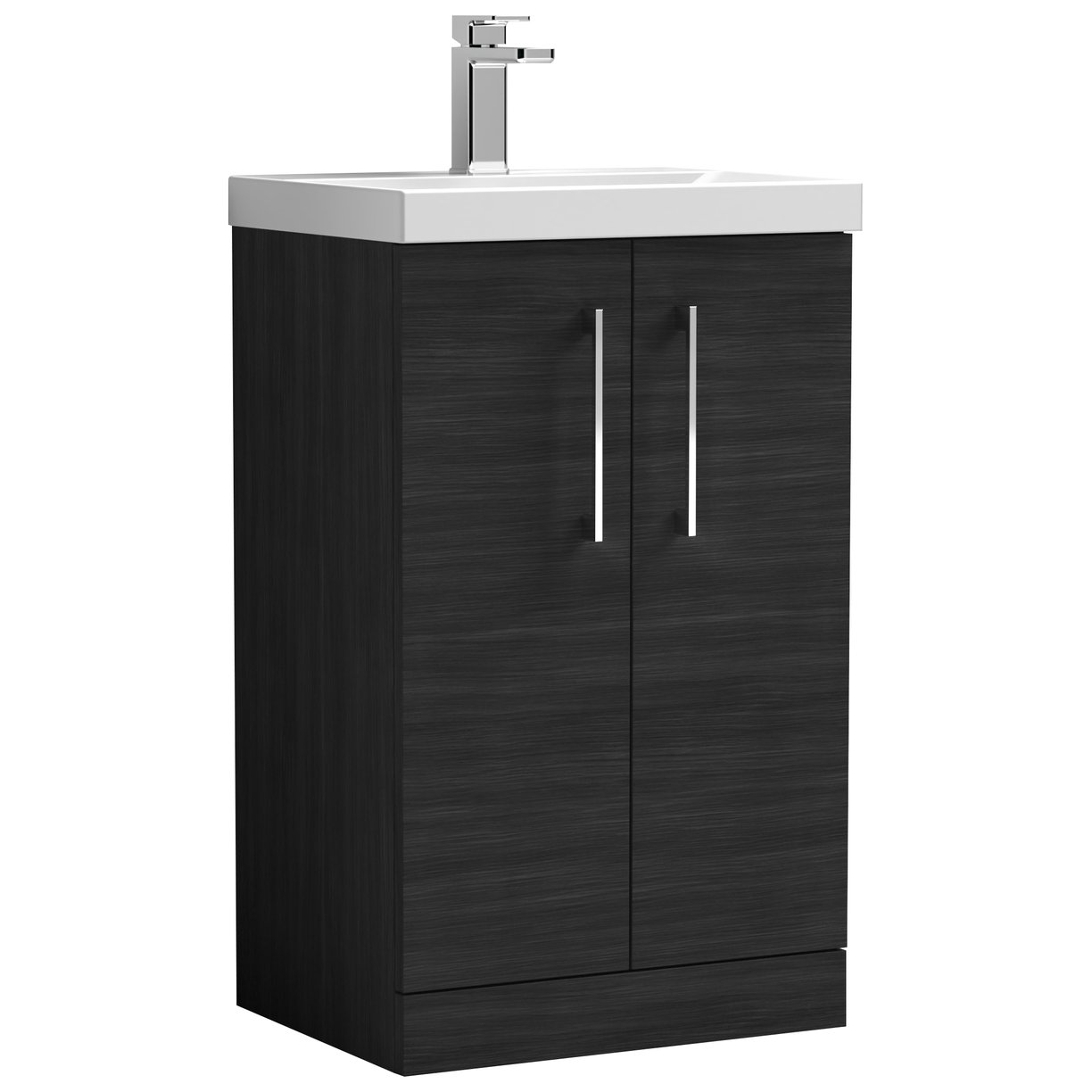 500mm FS 2-Door Vanity & Basin 1 - Charcoal Black