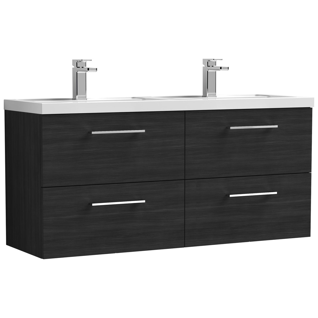 1200 WH 4-Drawer Vanity & Double Basin
