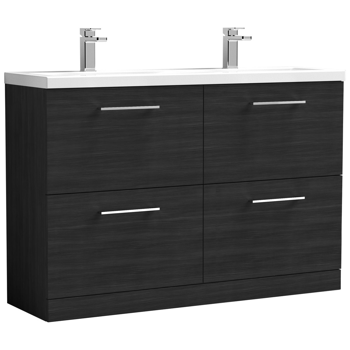 1200 FS 4-Drawer Vanity & Double Basin