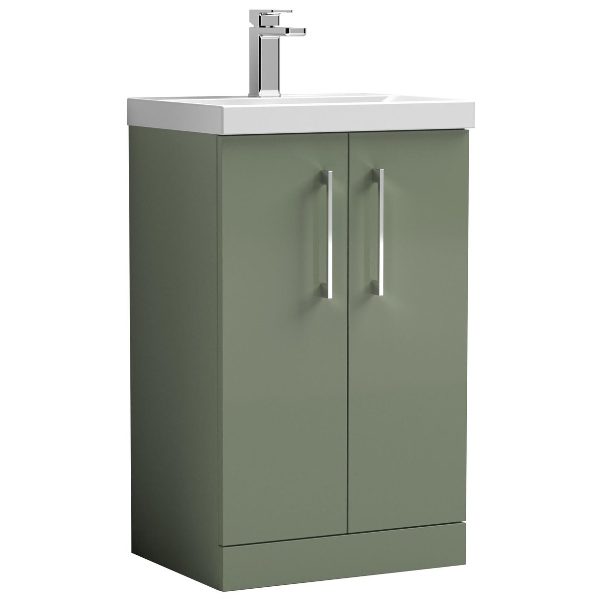 500mm FS 2-Door Vanity & Basin 1 - Satin Green