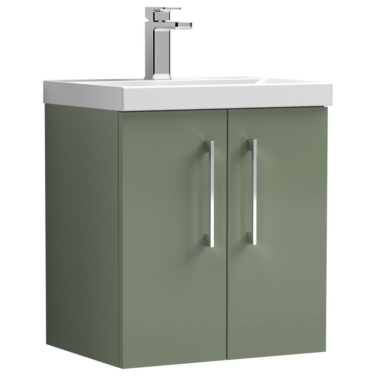 500mm WH 2-Door Vanity & Basin 1 - Satin Green