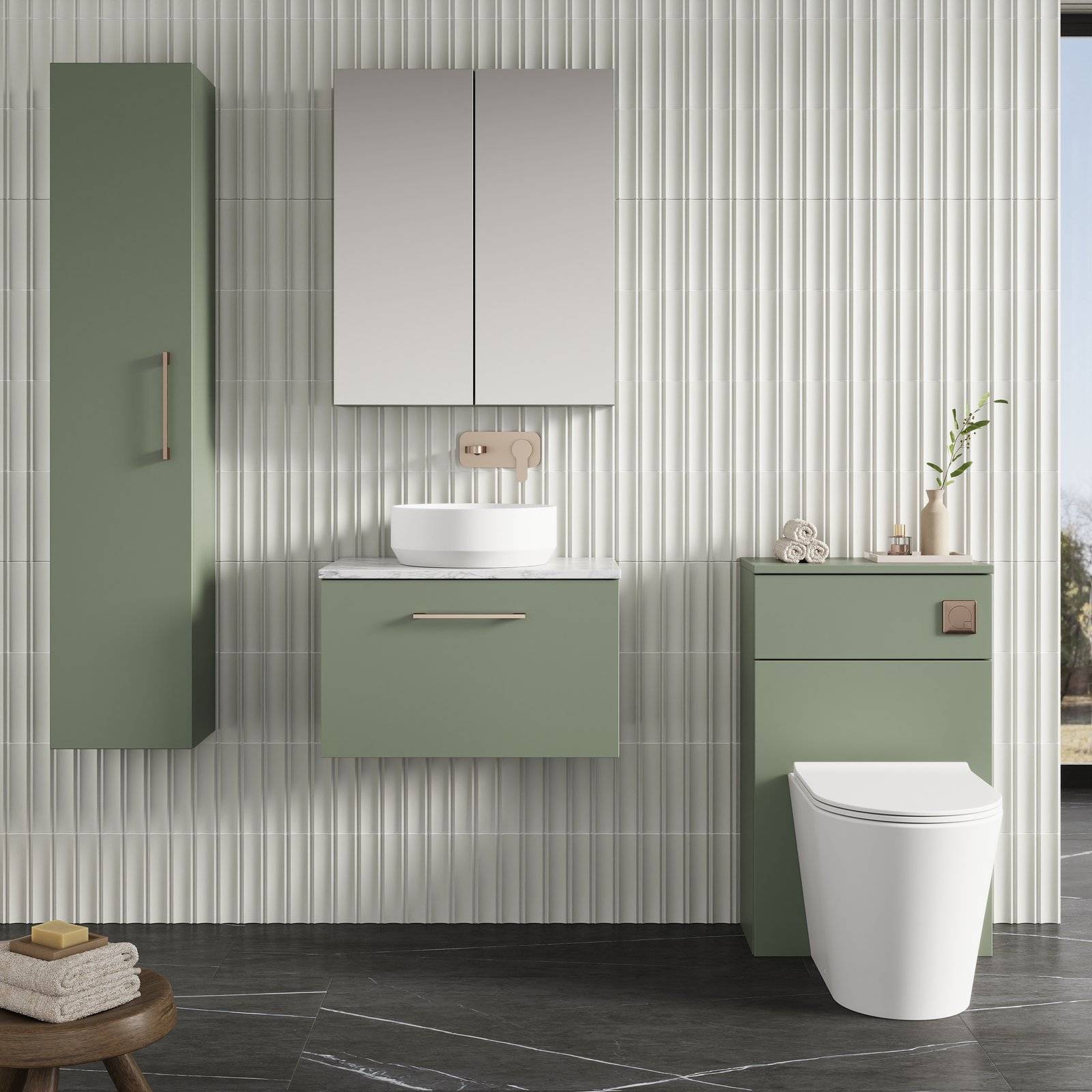 600 Wh 1-Drawer Vanity & Laminate Top