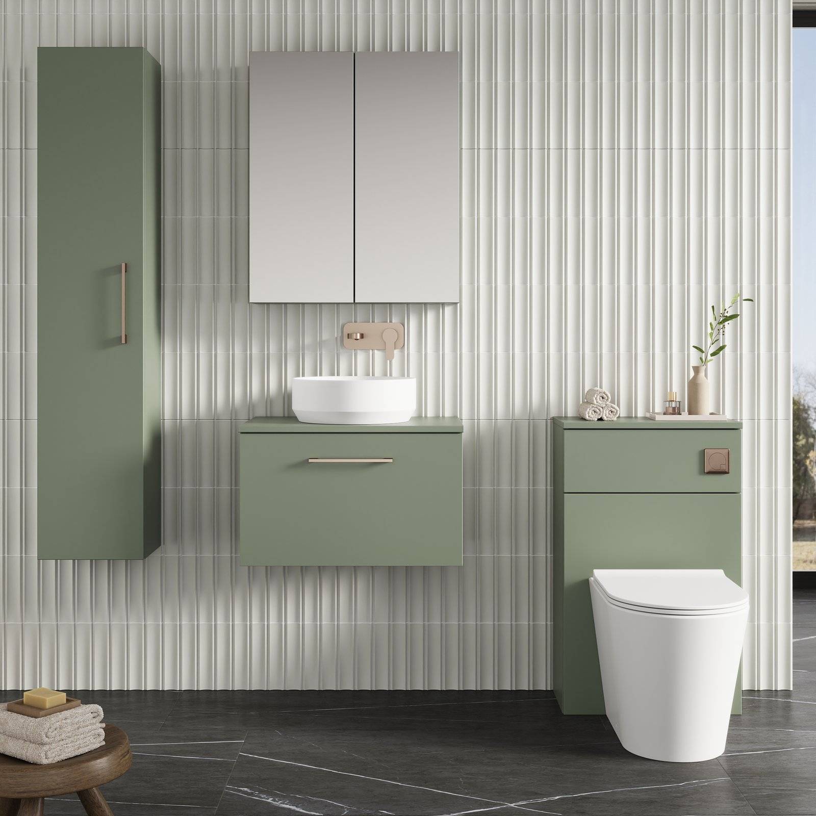 600 WH 1-Drawer Vanity & Worktop