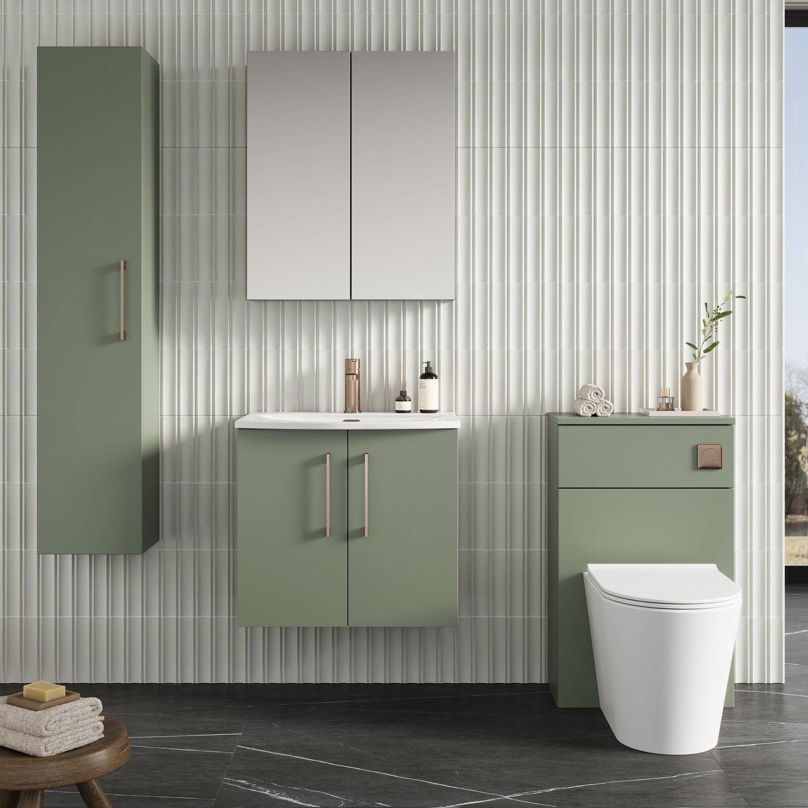 600 WH 2-Door Vanity & Basin 4
