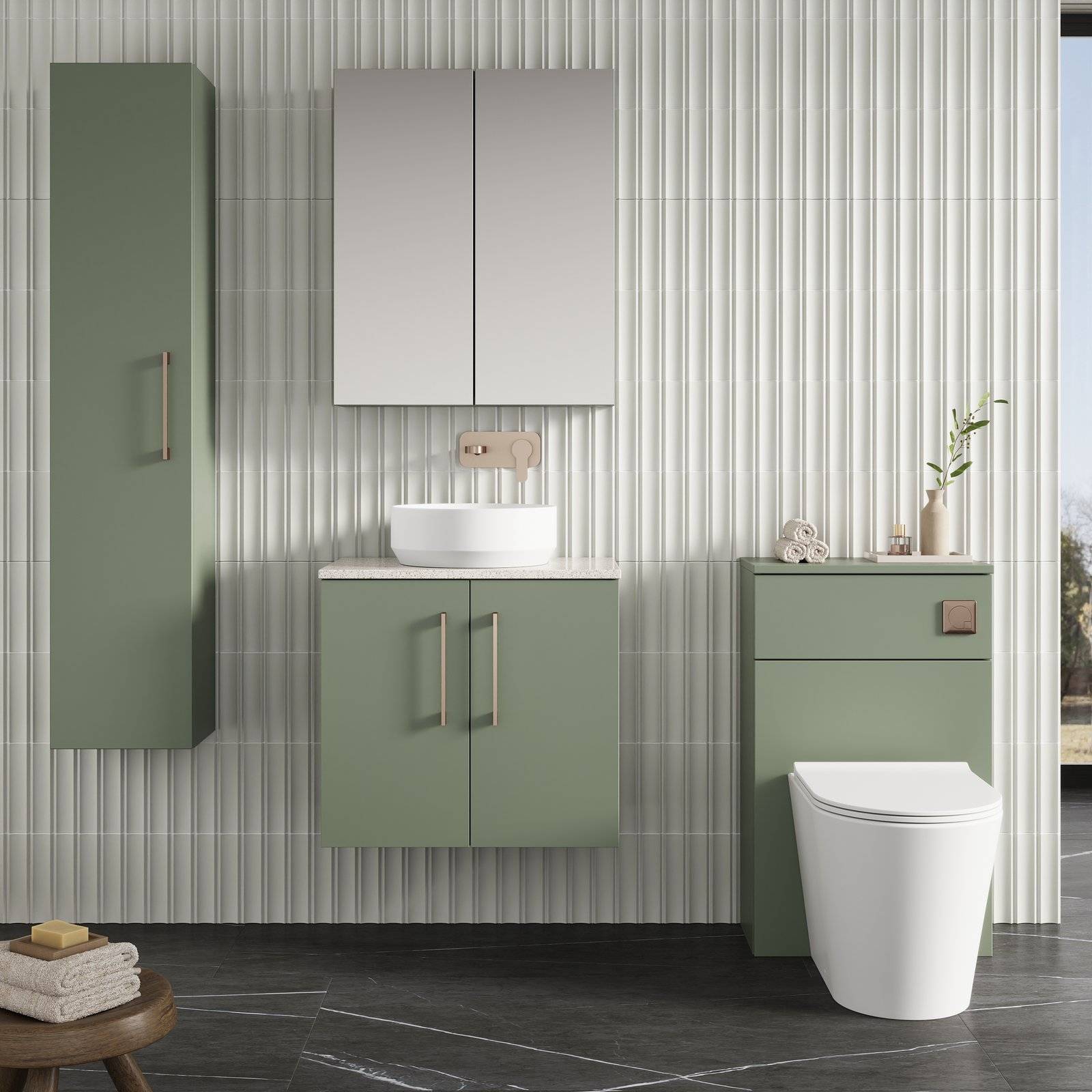 600 WH 2-Door Vanity & Laminate Top