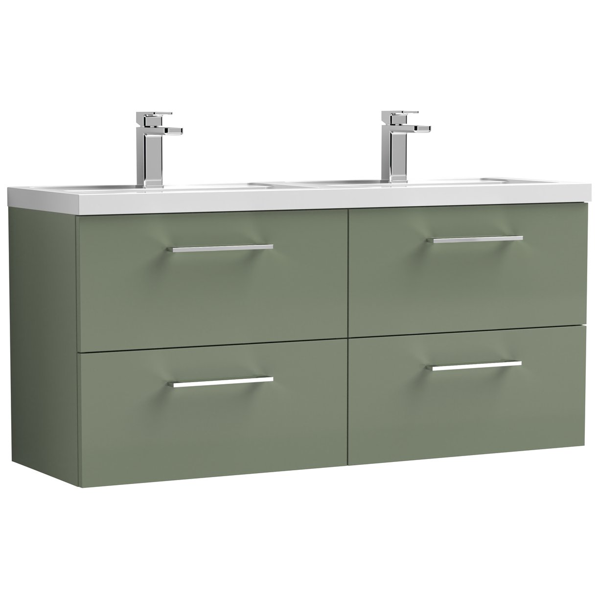 1200 WH 4-Drawer Vanity & Double Basin