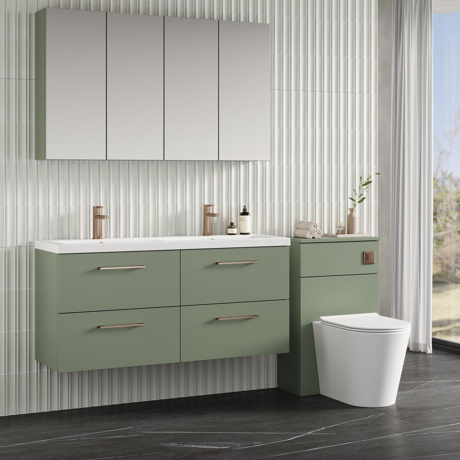 1200 WH 4-Drawer Vanity & Double Basin