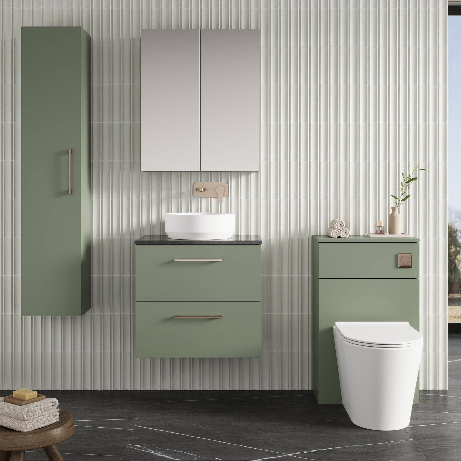 600 WH 2-Drawer Vanity & Laminate Top