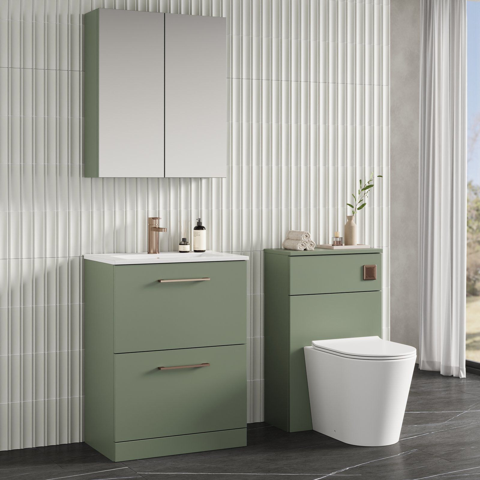 600 FS 2-Drawer Vanity & Basin 2