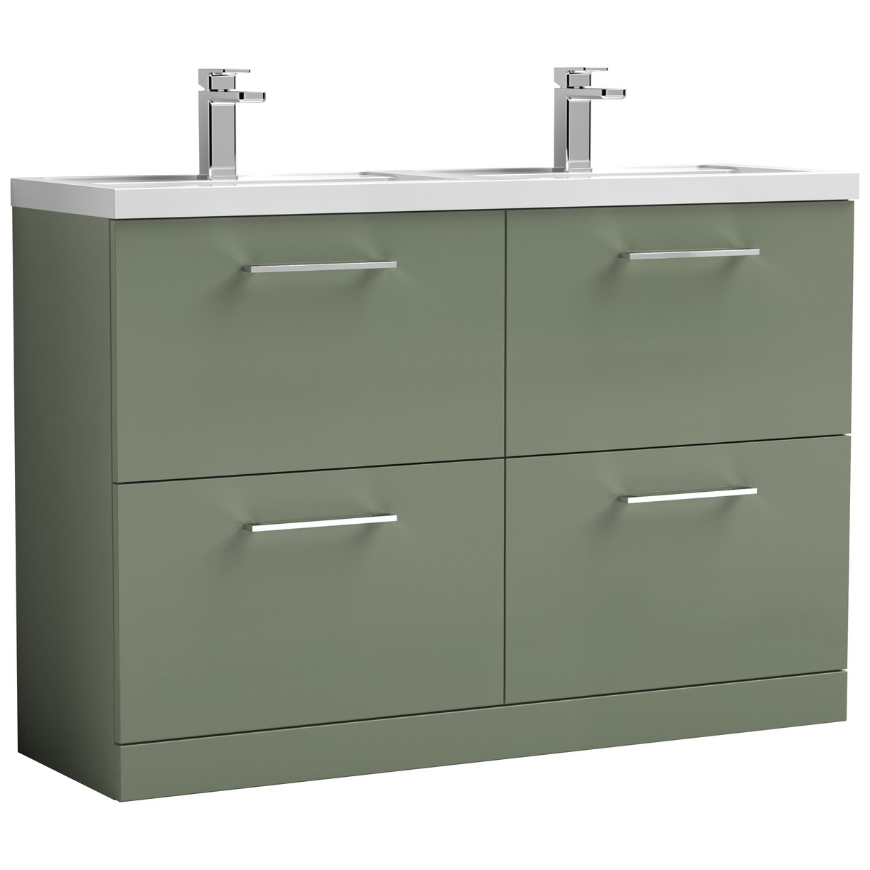 1200 FS 4-Drawer Vanity & Double Basin