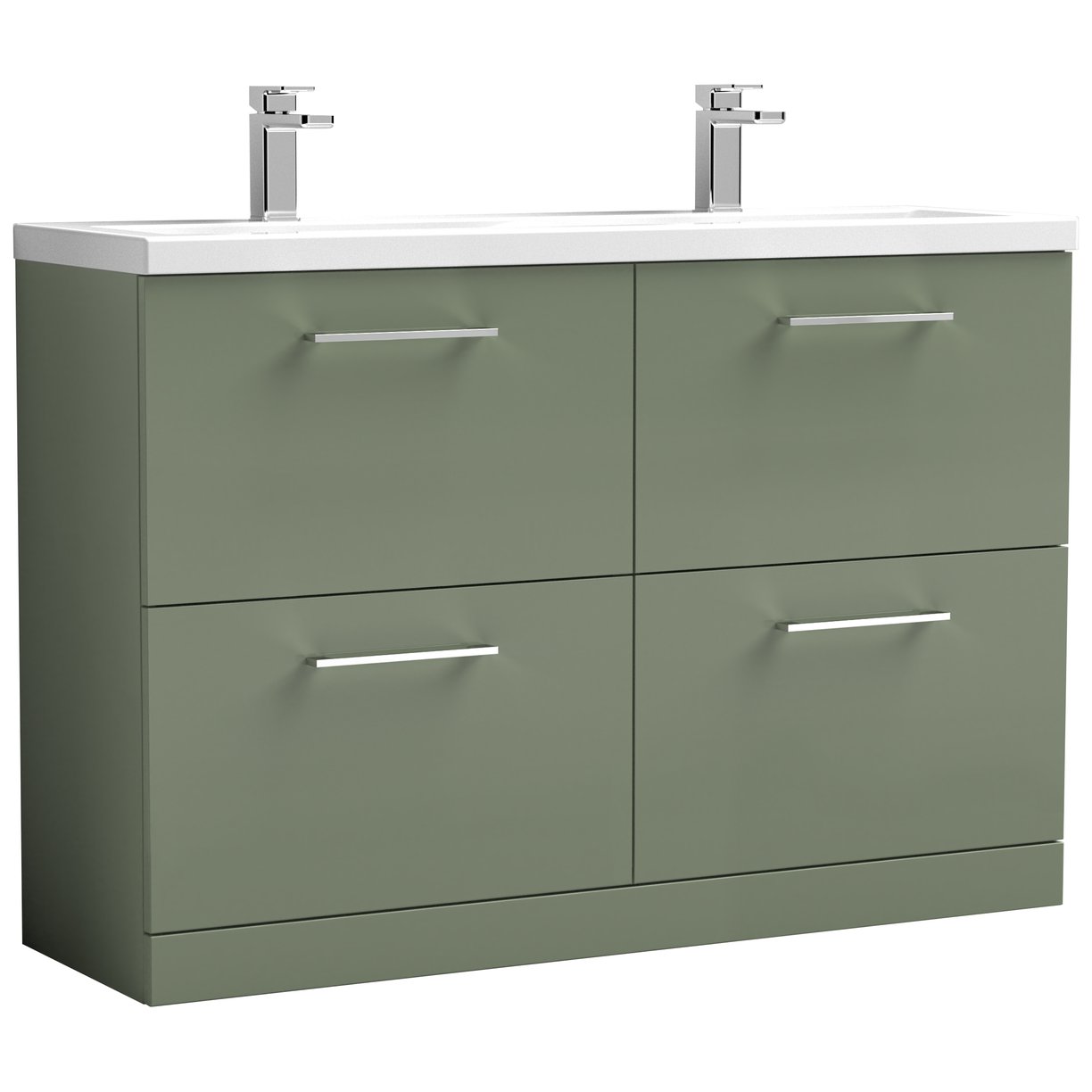 1200 FS 4-Drawer Vanity & Double Basin