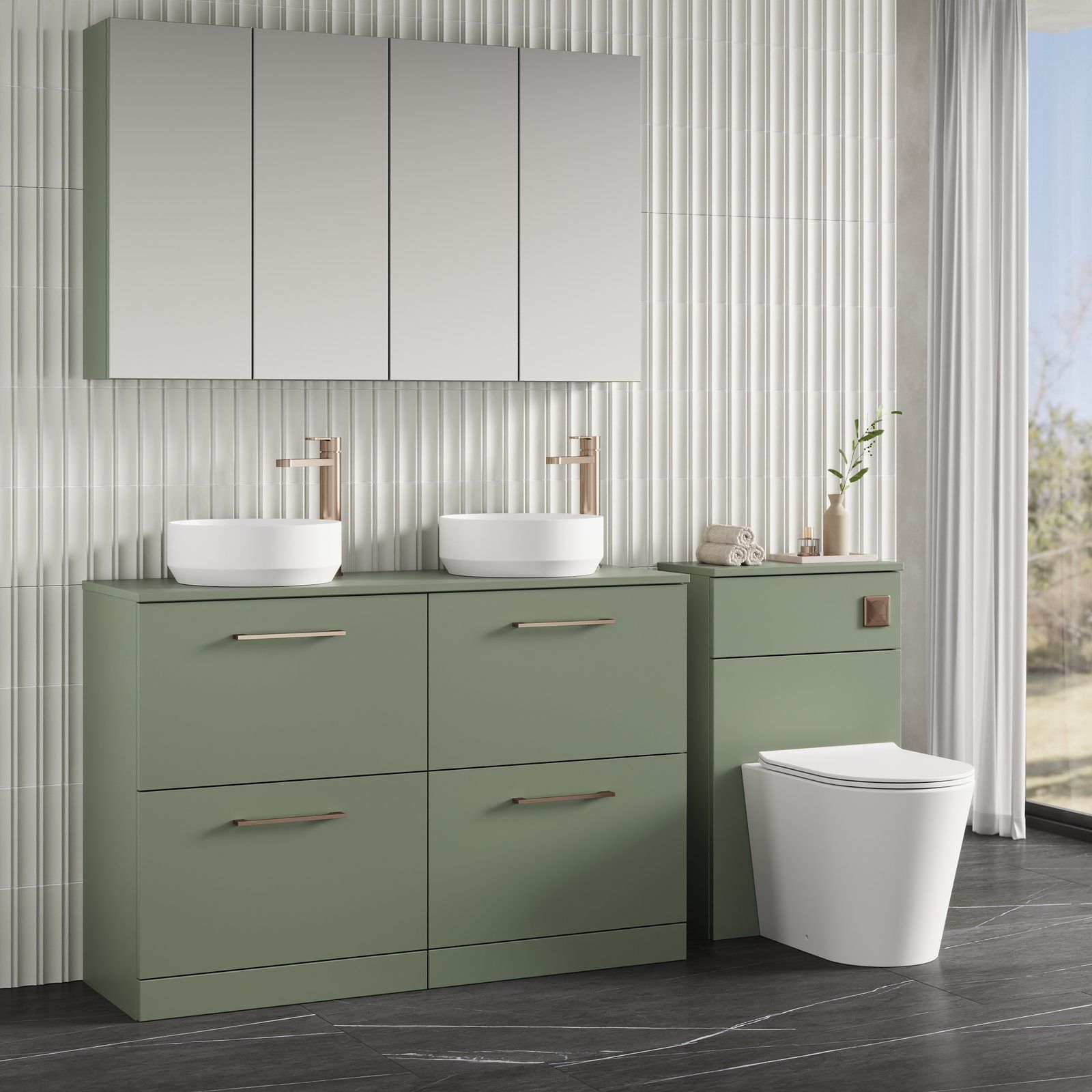1200 FS 4-Drawer Vanity & Worktop