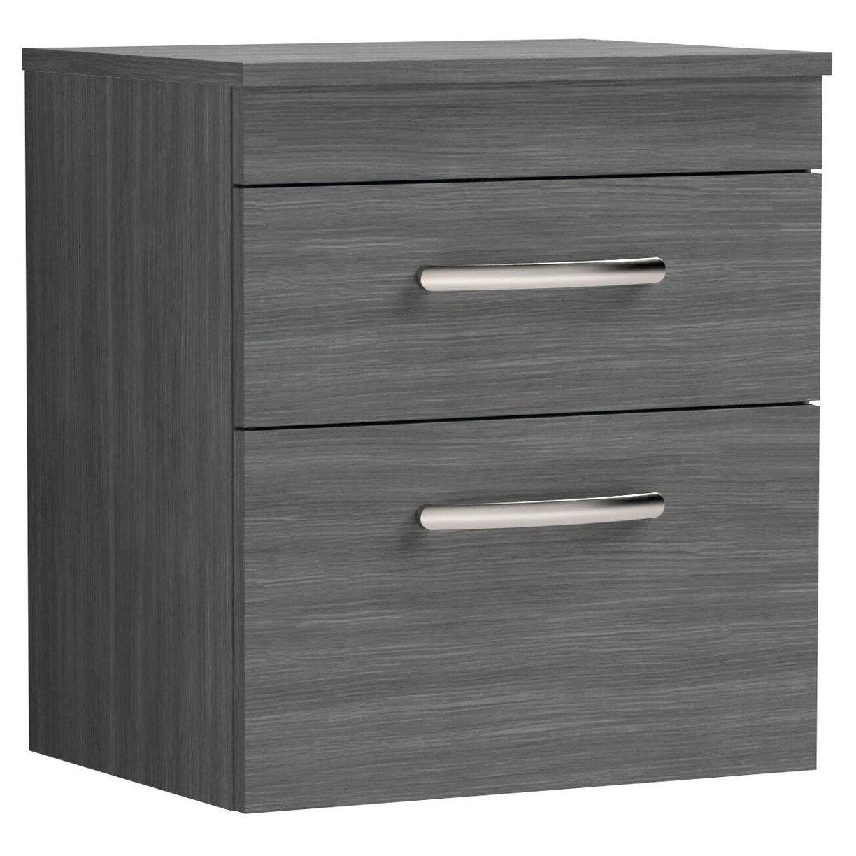 500mm WH 2-Drawer Vanity & Worktop - Anthracite Woodgrain