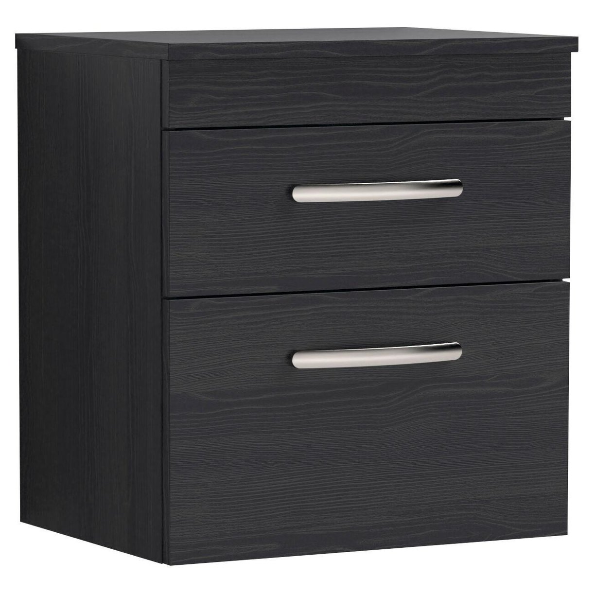 500mm WH 2-Drawer Vanity & Worktop - Charcoal Black
