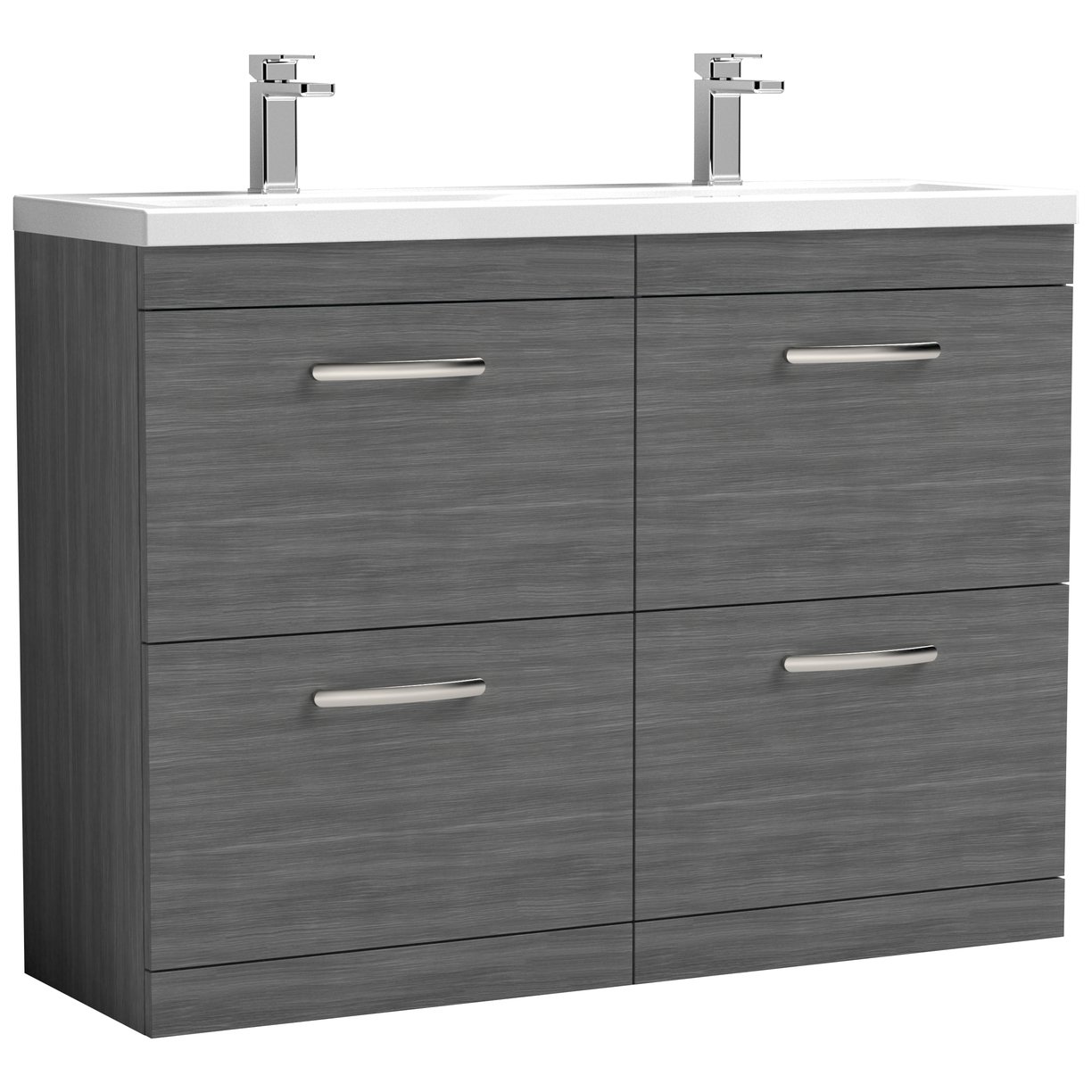 1200 FS 4-Drawer Vanity & Double Basin