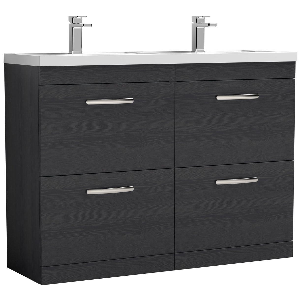 1200 FS 4-Drawer Vanity & Double Basin