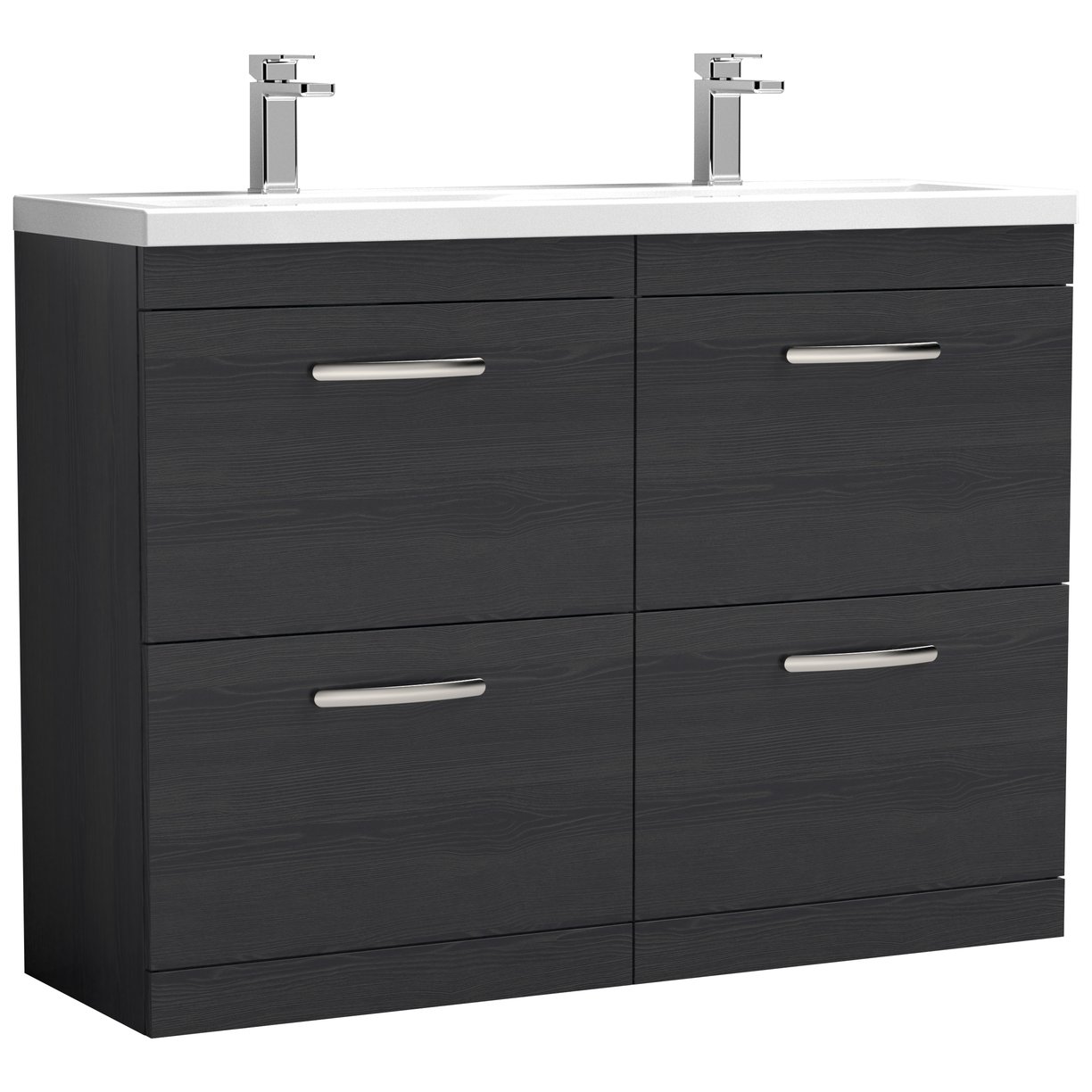 1200 FS 4-Drawer Vanity & Double Basin