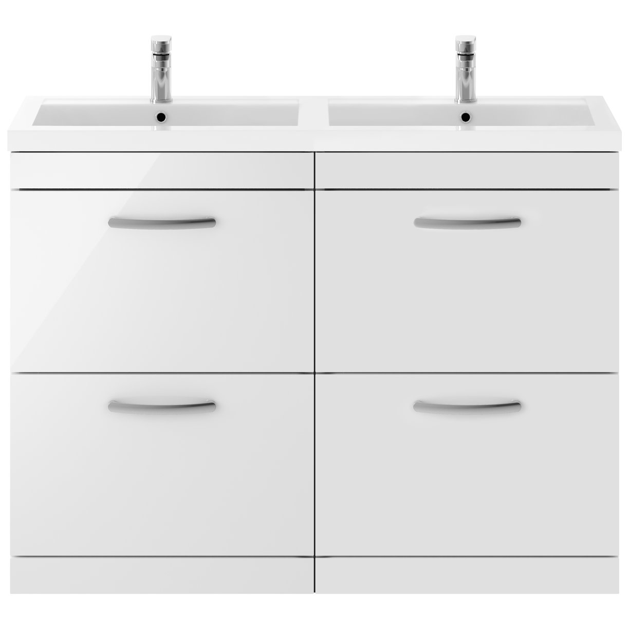 1200 FS 4-Drawer Vanity & Double Basin