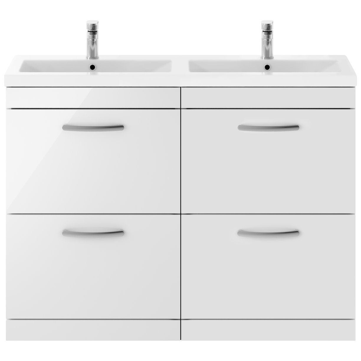1200 FS 4-Drawer Vanity & Double Basin