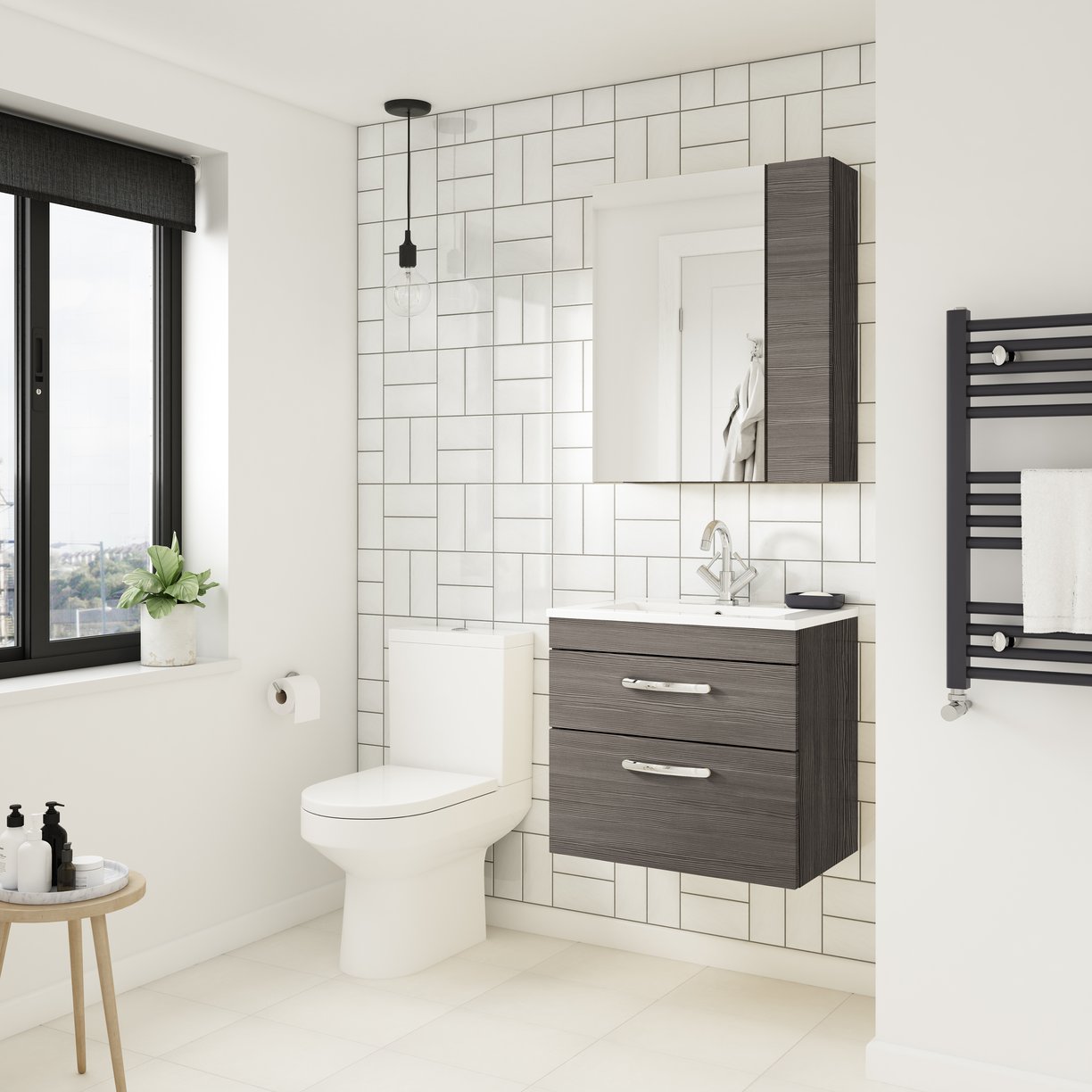 600 WH 2-Drawer Vanity & Basin 1