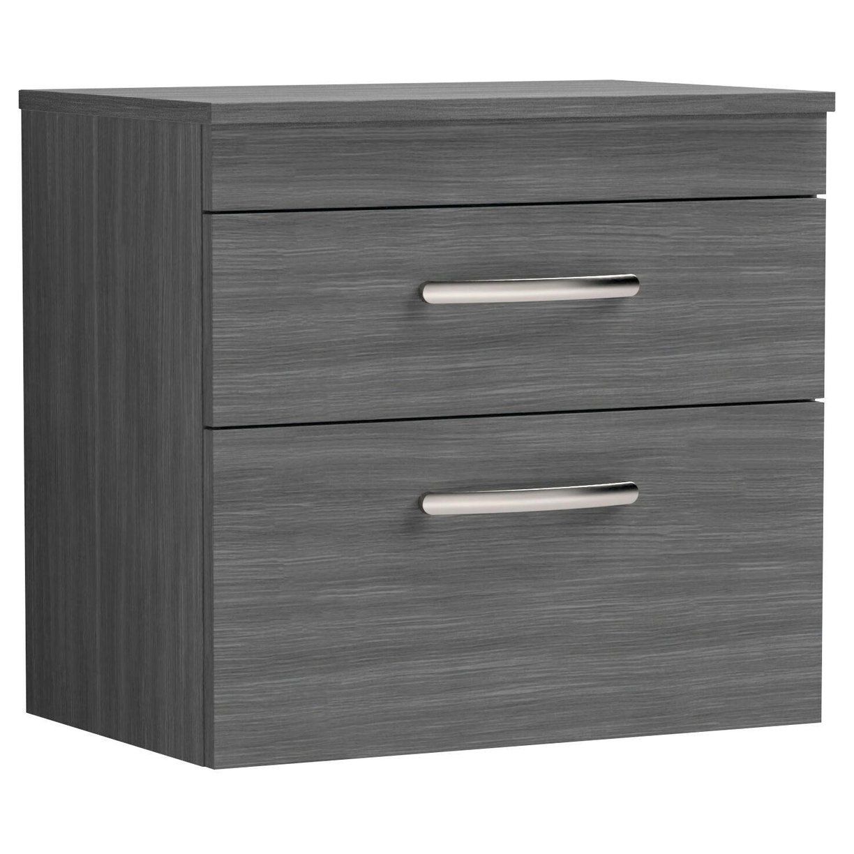 600mm WH 2-Drawer Vanity & Worktop - Anthracite Woodgrain