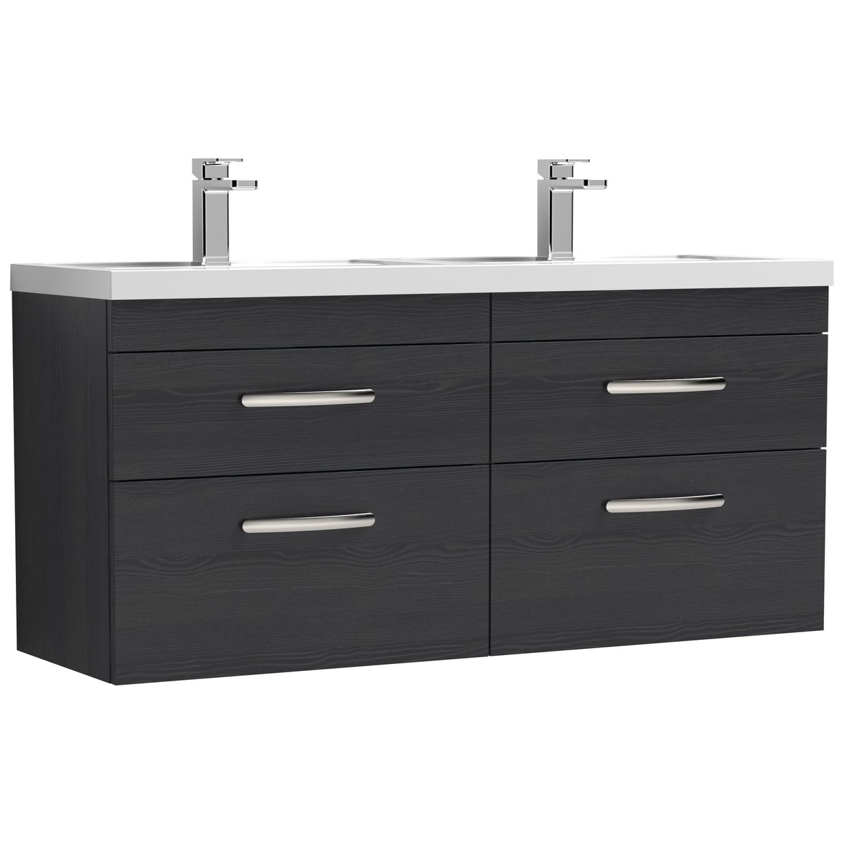 1200 WH 4-Drawer Vanity & Double Basin