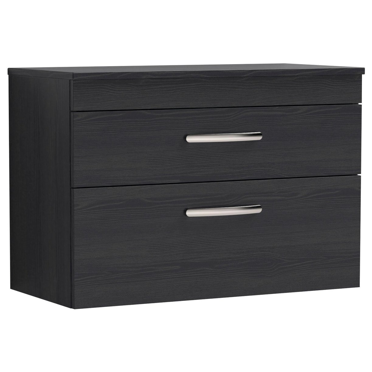 800mm WH 2-Drawer Vanity & Worktop - Charcoal Black