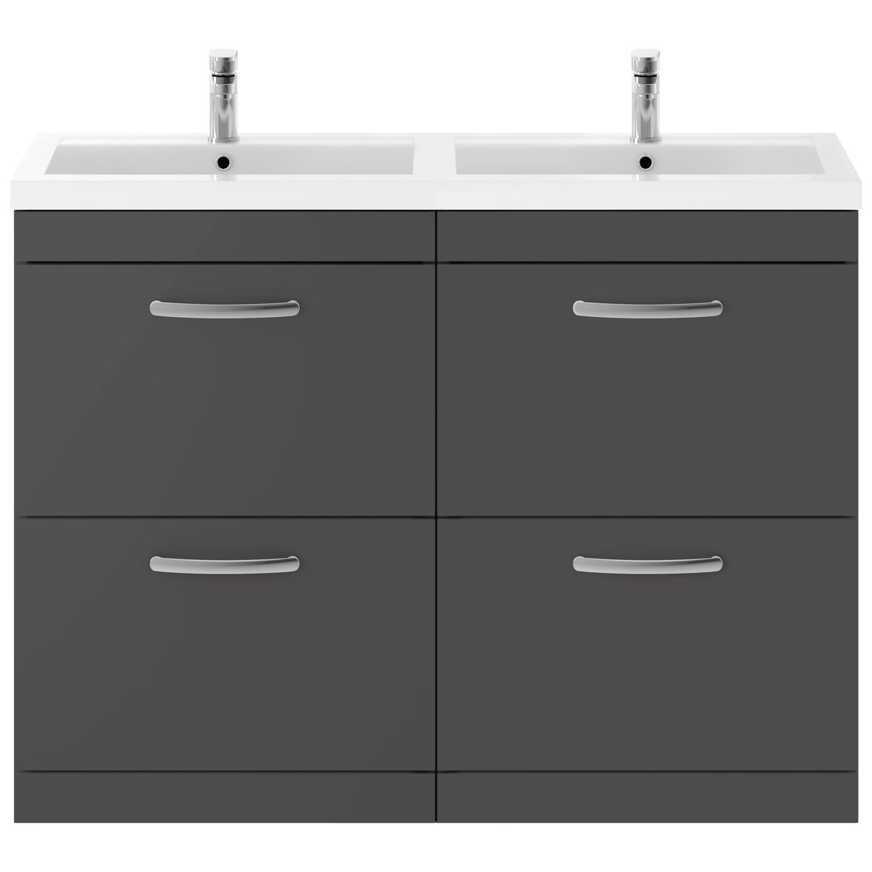 1200 FS 4-Drawer Vanity & Double Basin