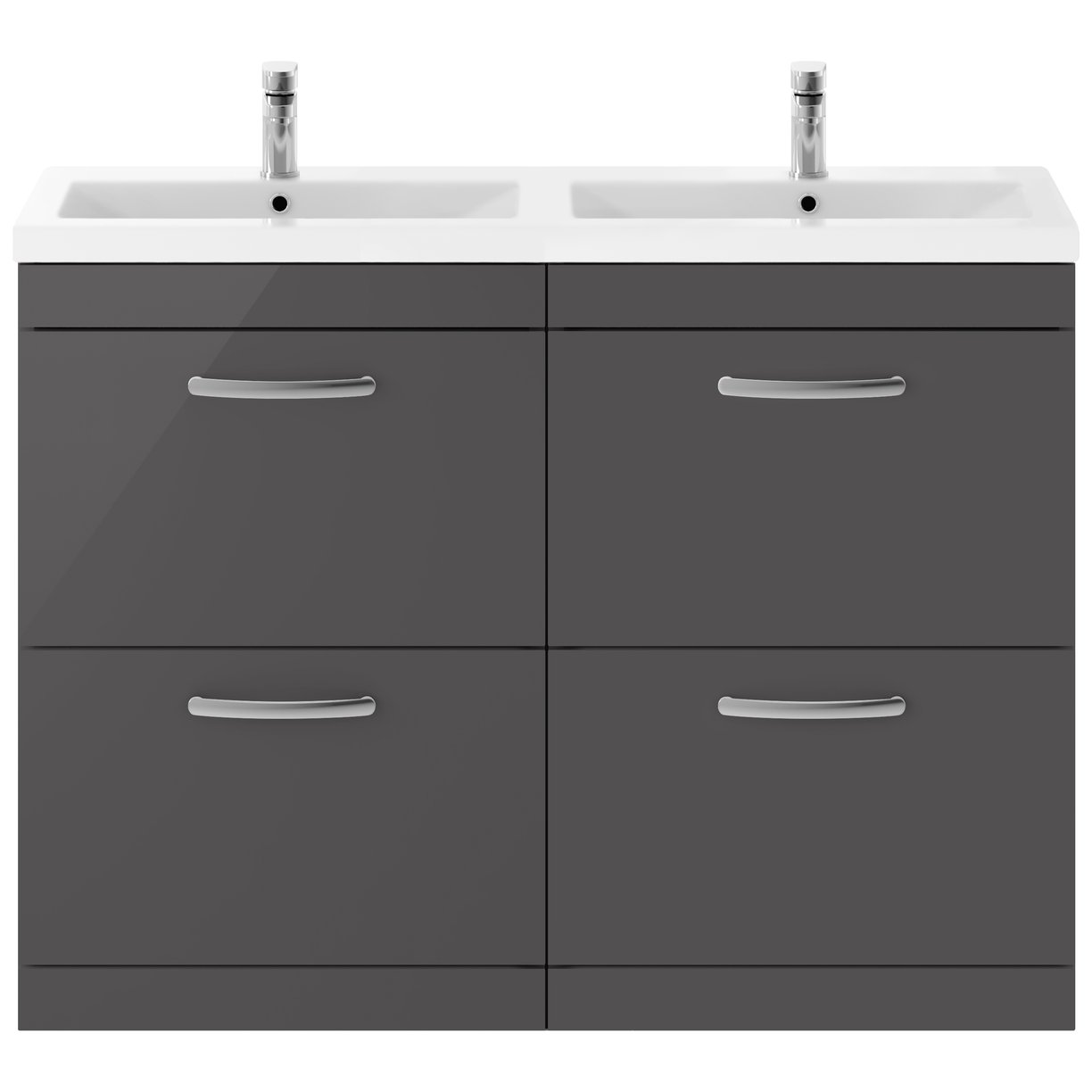 1200 FS 4-Drawer Vanity & Double Basin