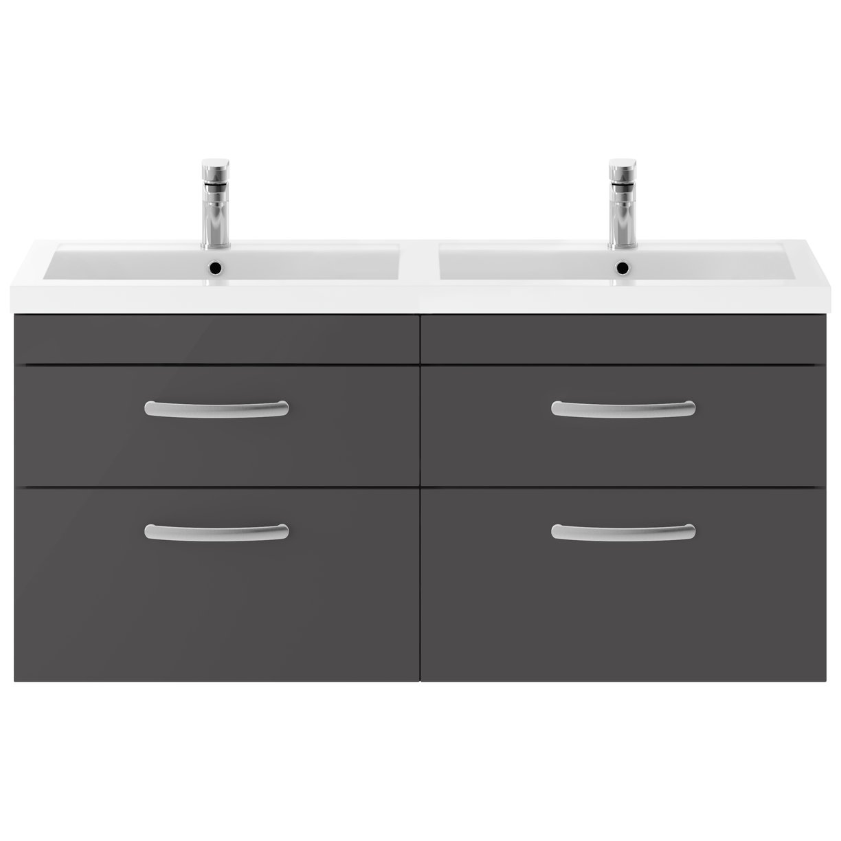 1200 WH 4-Drawer Vanity & Double Basin